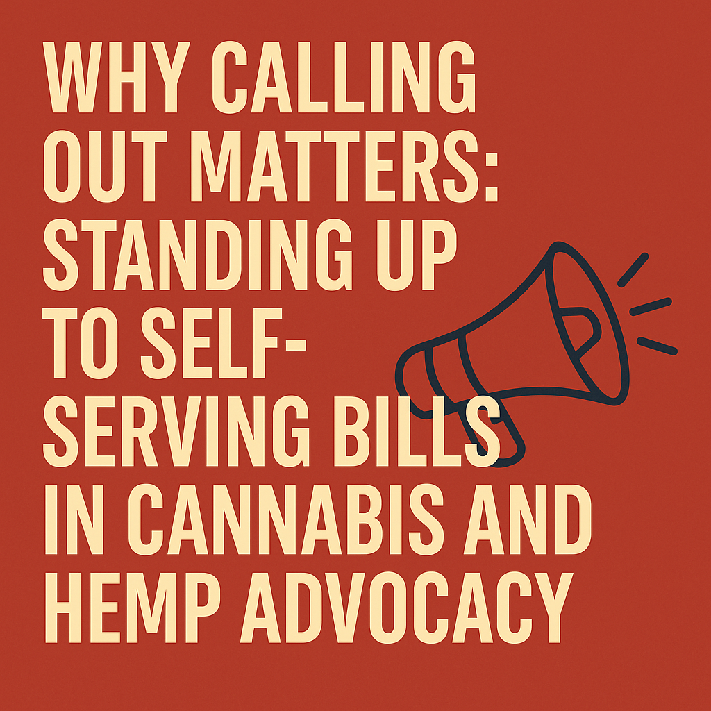 Why Calling Out Matters: Standing Up to Self-Serving Bills in Cannabis and Hemp Advocacy