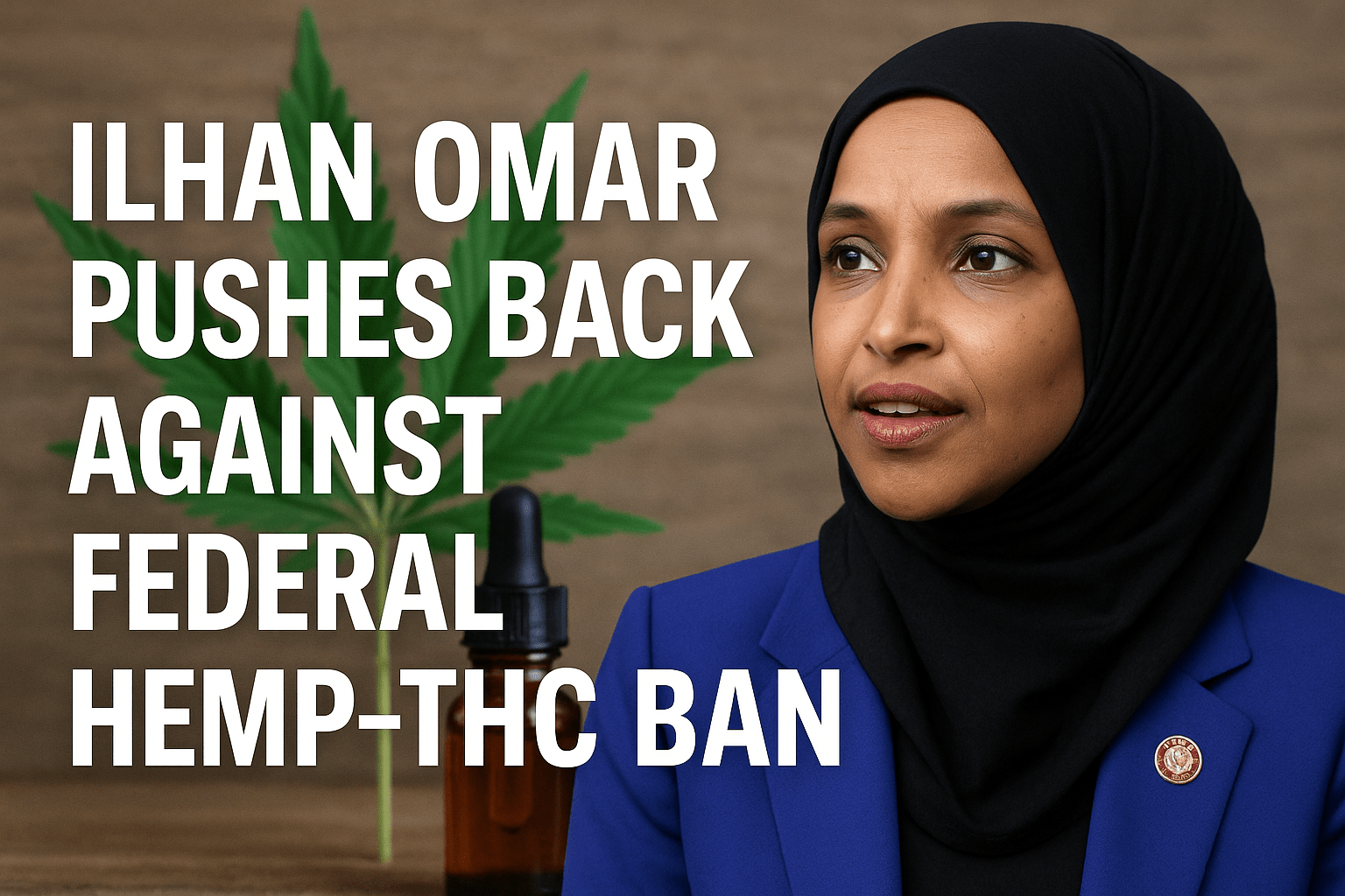 Ilhan Omar Pushes Back Against Federal Hemp Ban As Congress Splits Over the Future of Hemp-Derived THC — And Why Nothing But Hemp Supports Regulation, Not Prohibition