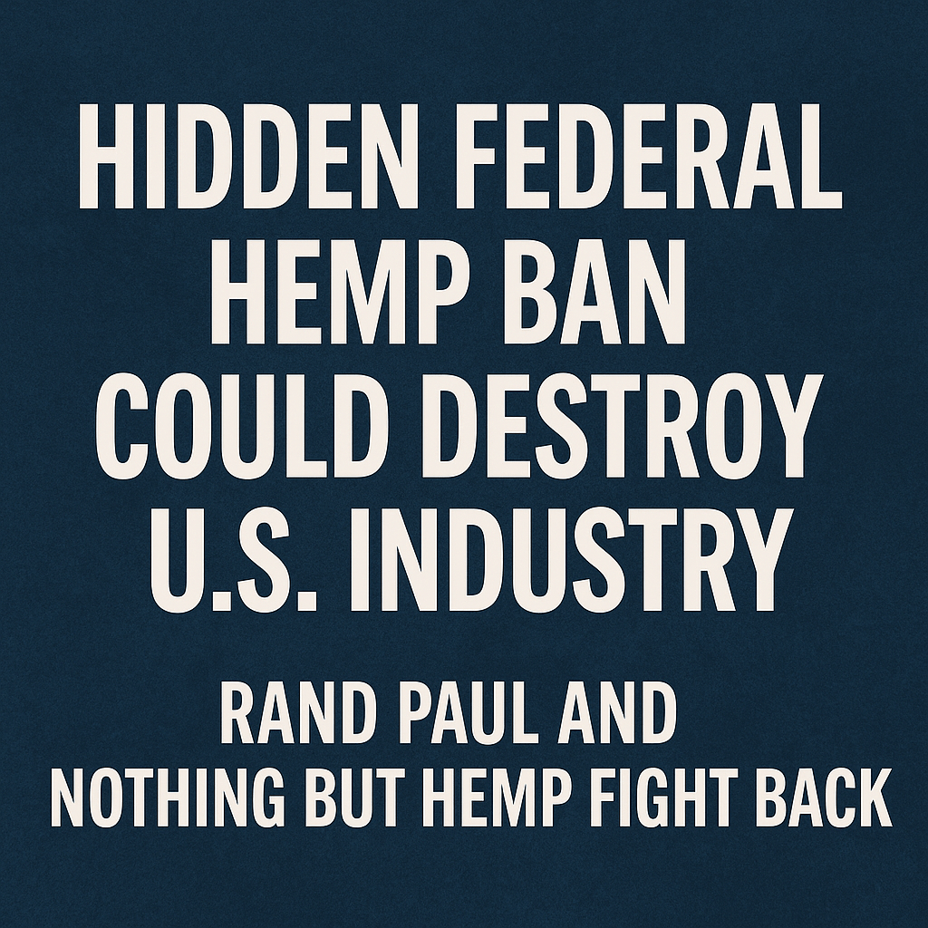 Rand Paul Sounds the Alarm: Hidden Federal Hemp Ban Could Destroy Thousands of American Jobs