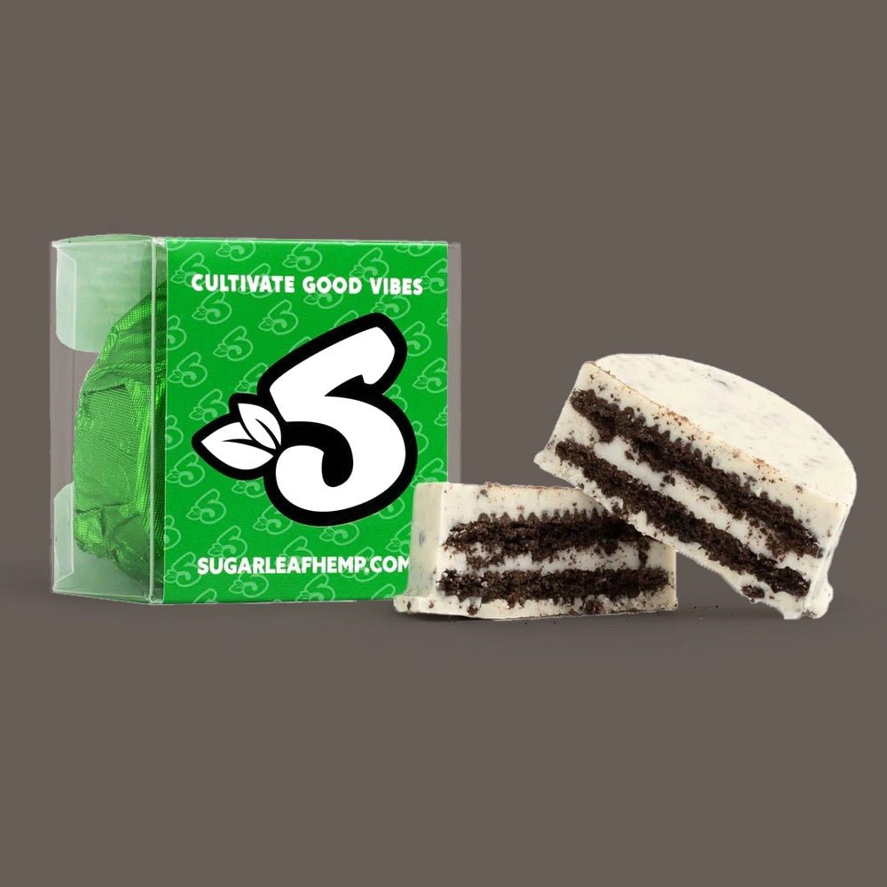 100 MG Delta-9 THC Chocolate Dipped Cookie | Cookies N' Cream