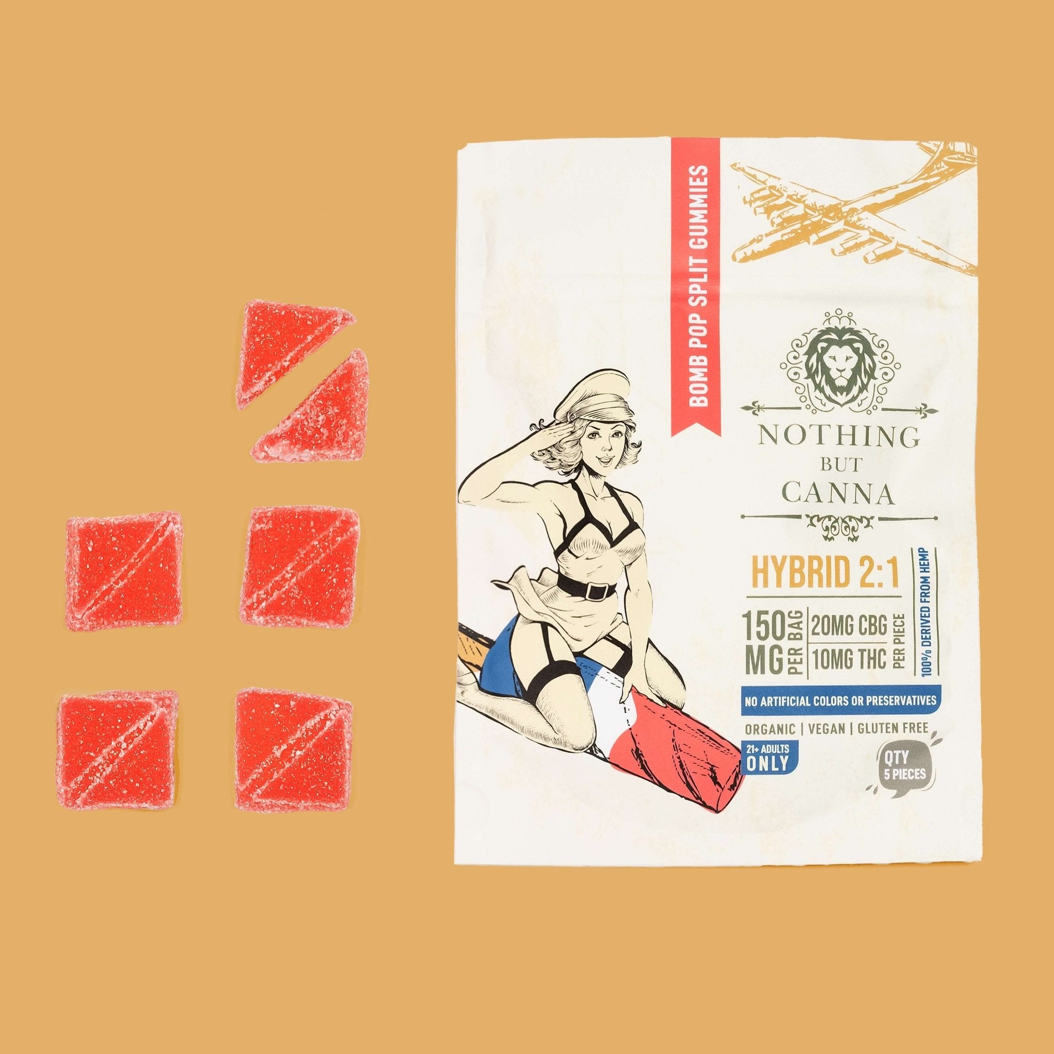 10mg Delta 9 THC+20mg CBG Gummies - Bomb Pop - Hybrid - 2:1