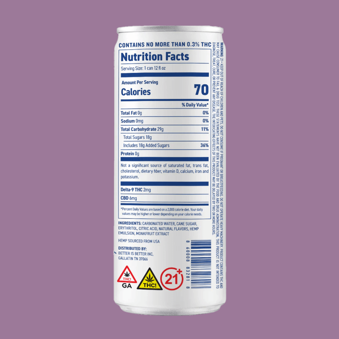 2MG THC + 6MG CBD Elderberry Gin & Tonic