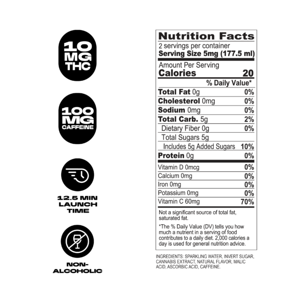 COUNTDOWN Cosmic Lemonade 10MG THC Energy Drink