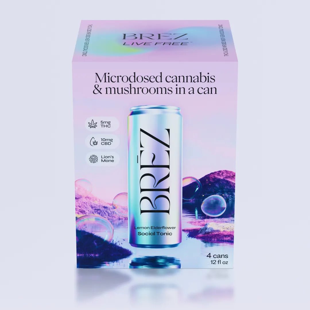 Brez Drink - 5mg THC, 10mg CBD & Lion’s Mane | 4 Pack
