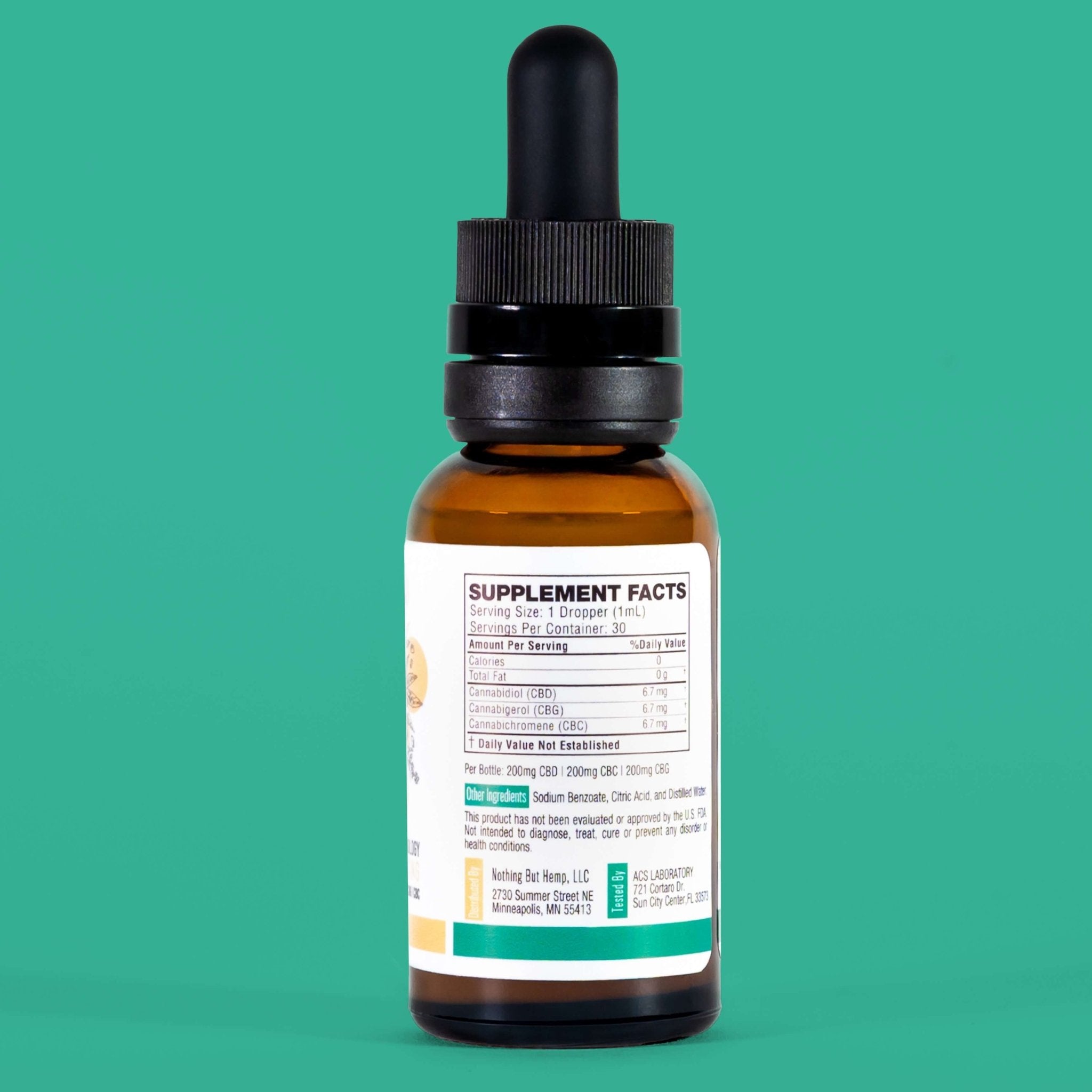 Broad Spectrum CBD Tincture 600mg | Beverage Enhancer