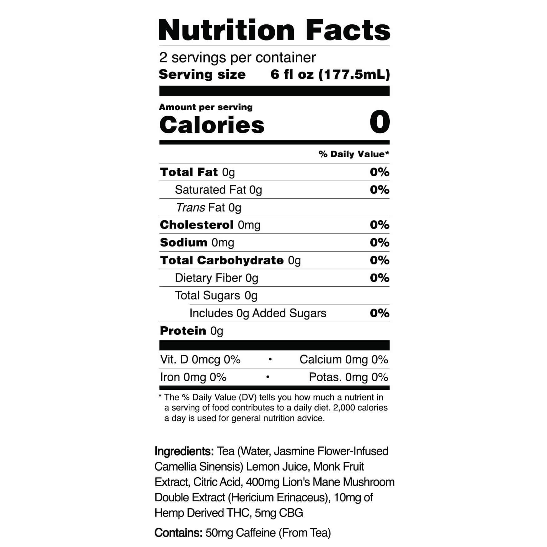 Day Time Green Tea – 4 pack Jasmine, and Lions Mane