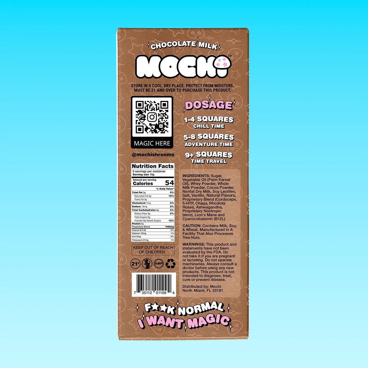 Magic Mushroom Chocolate Bar - Milk
