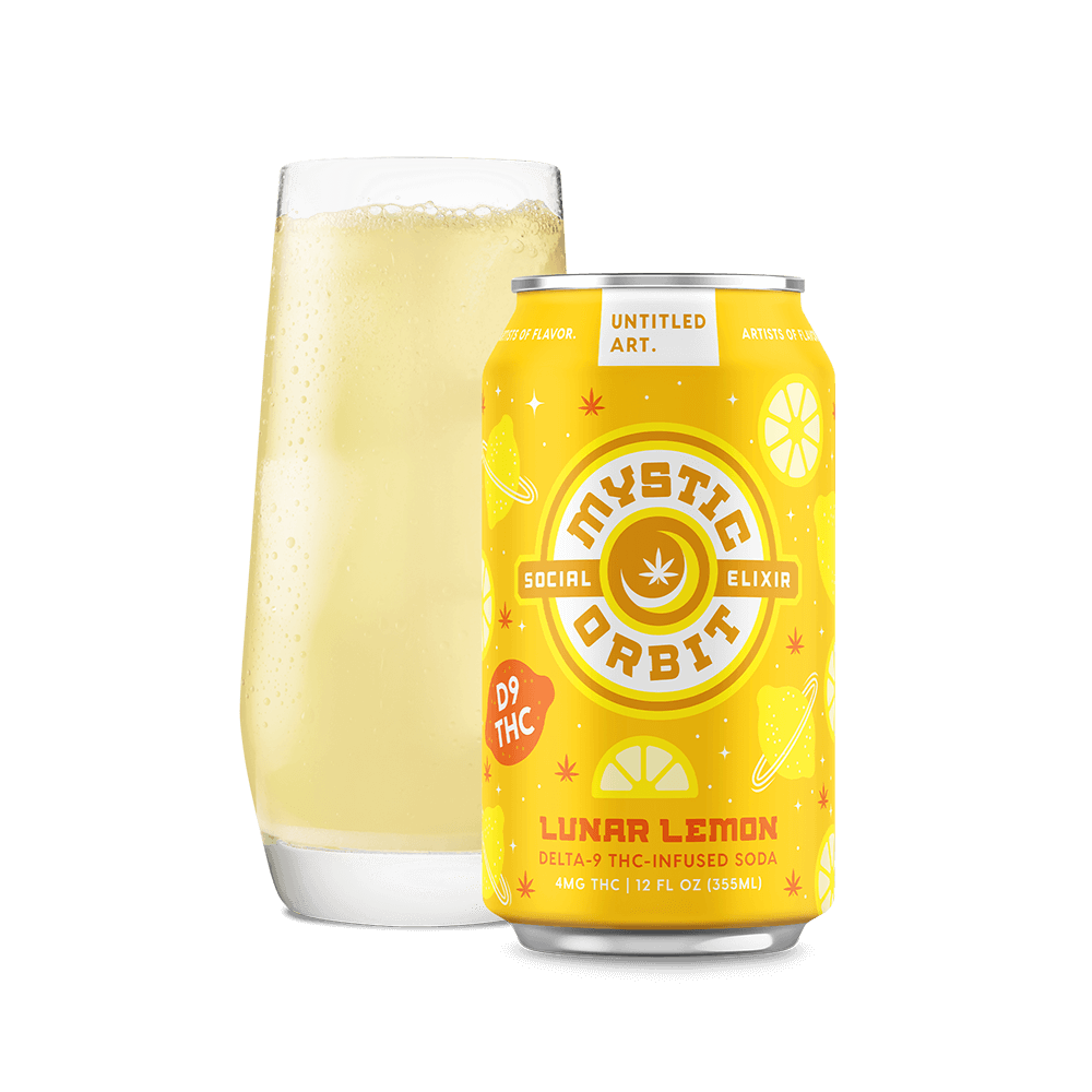 Mystic Orbit – Lunar Lemon by Untitled Art | 4-Pack