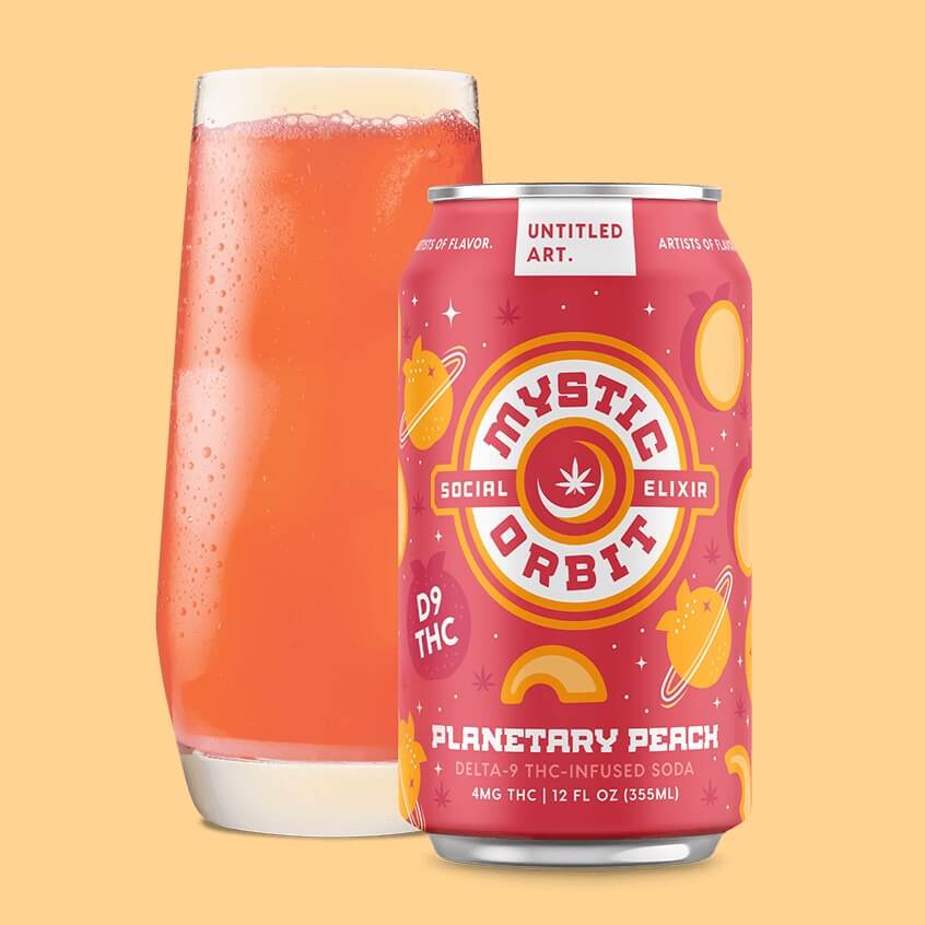 Mystic Orbit – Planetary Peach by Untitled Art | 4-Pack | Nothing