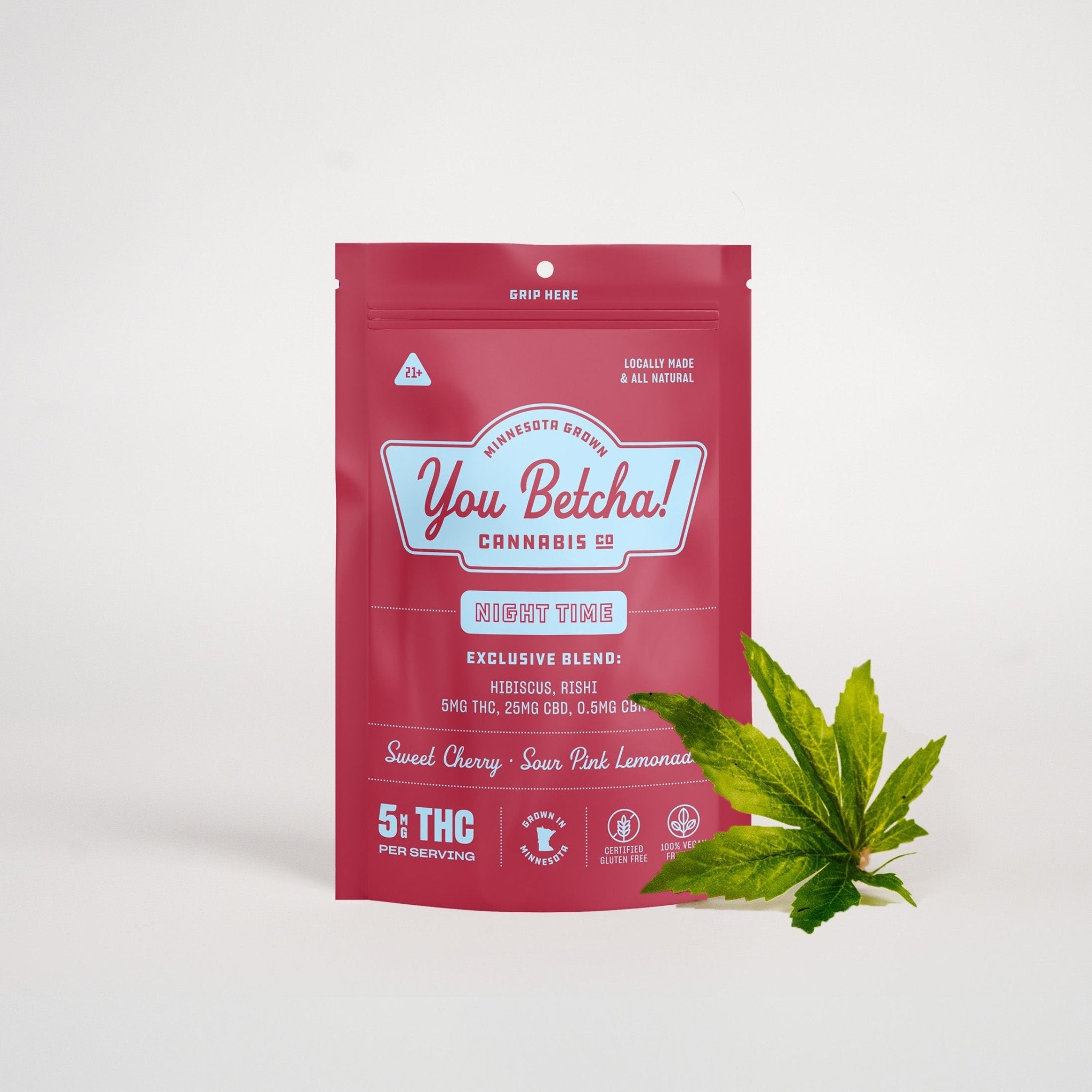 Night Time Gummies - Sweet Cherry & Sour Pink Lemonade