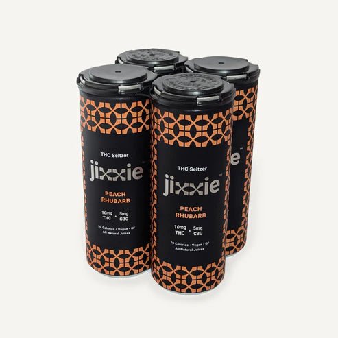 Peach Rhubarb Hemp Seltzer | 10mg THC & 5mg CBG | 4-Pack