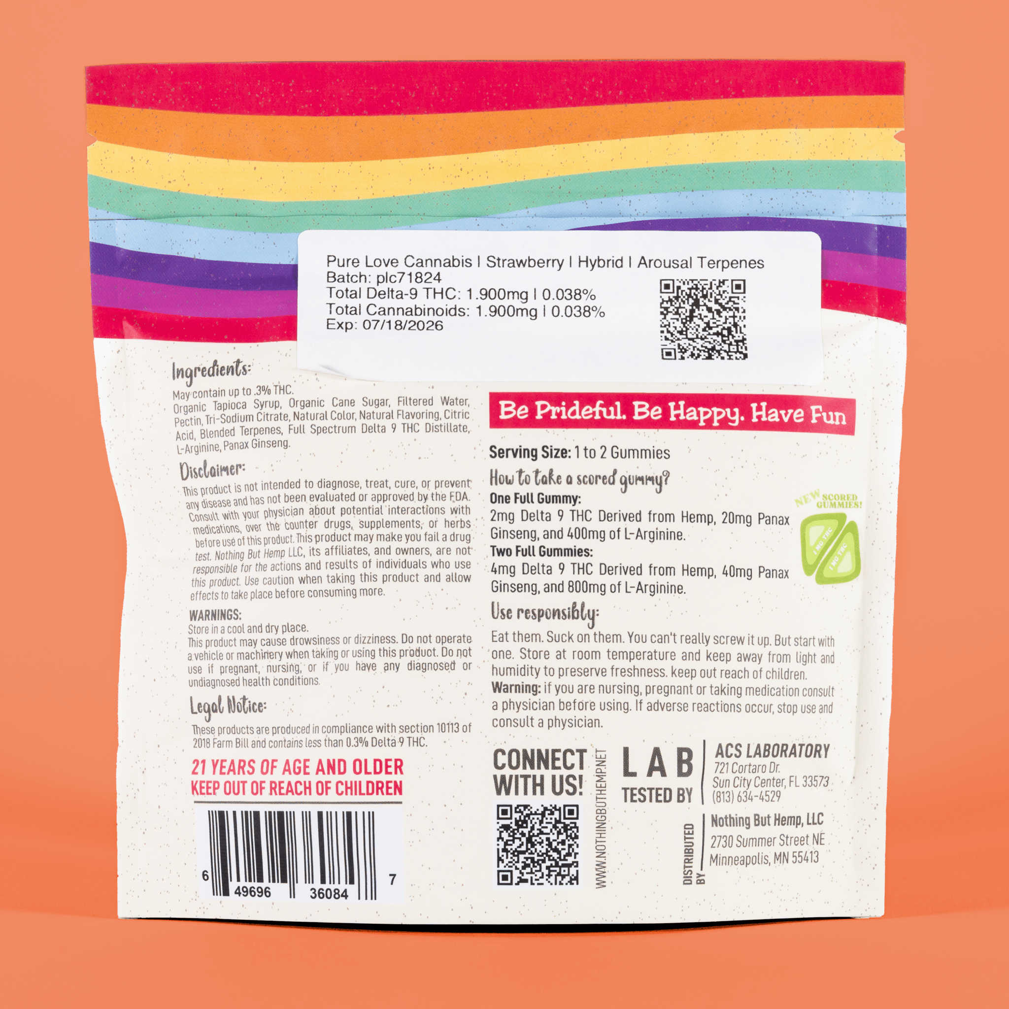 Sex Gummies with THC - Strawberry (25 Pack)