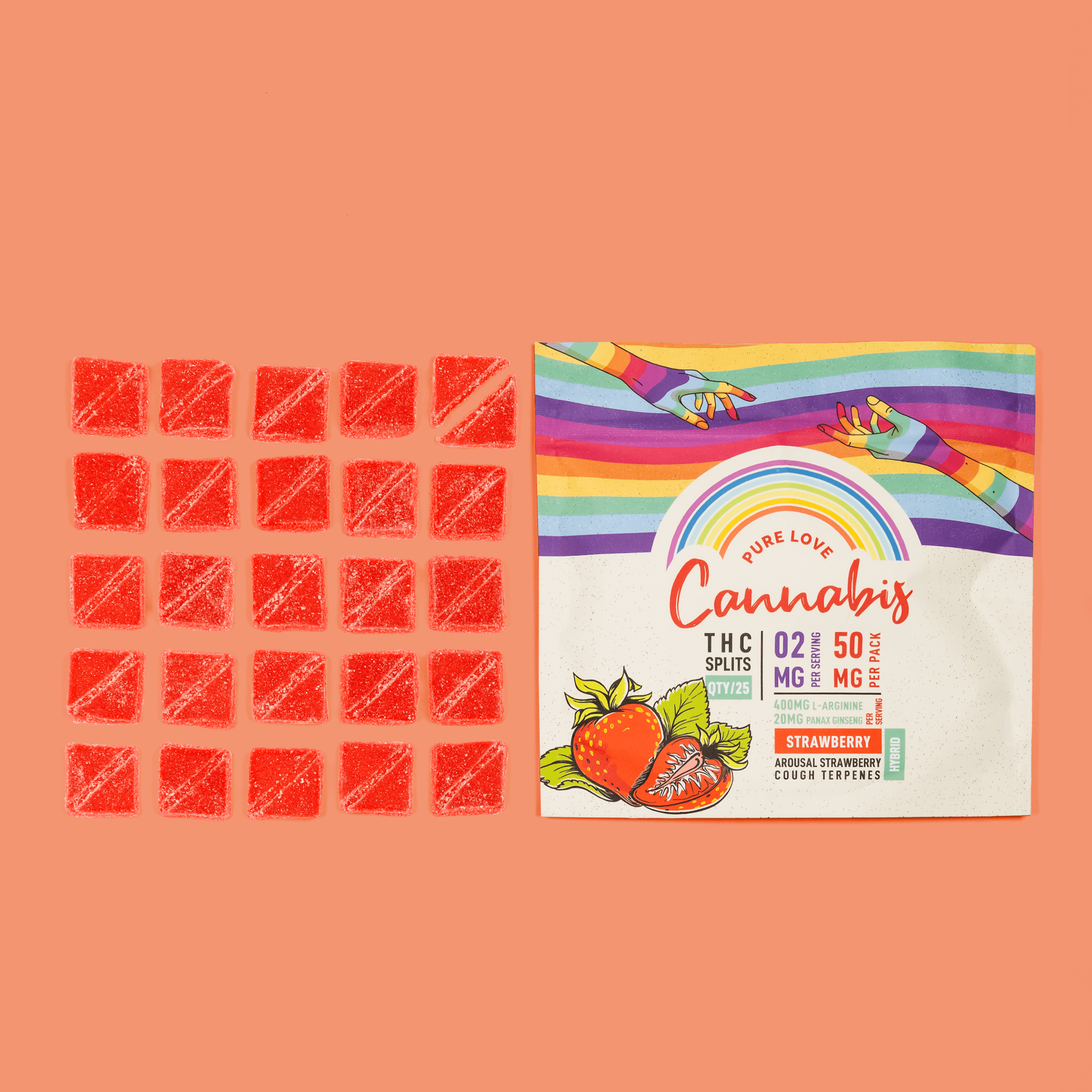 Sex Gummies with THC - Strawberry (25 Pack)