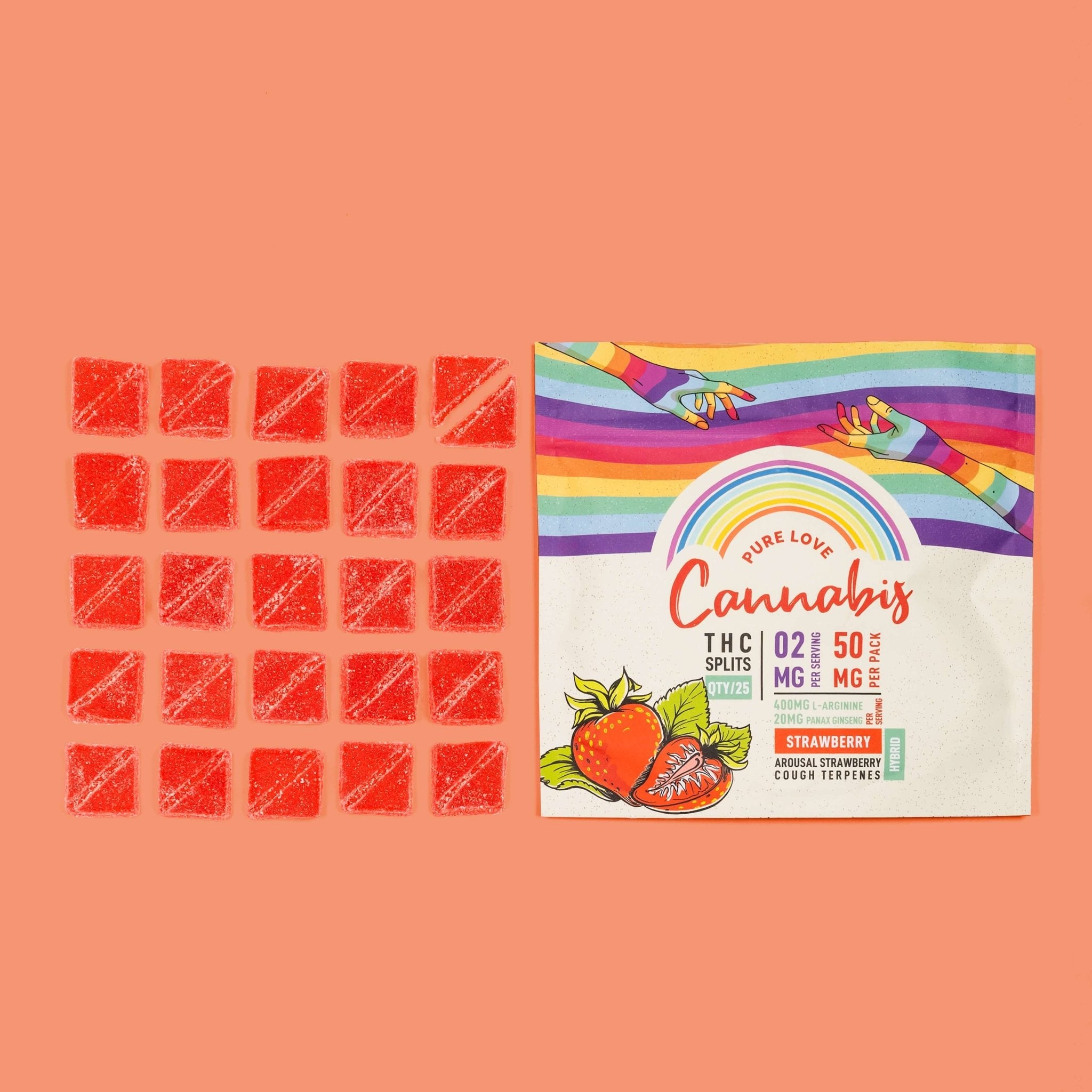 Sex Gummies with THC - Strawberry (25 Pack)
