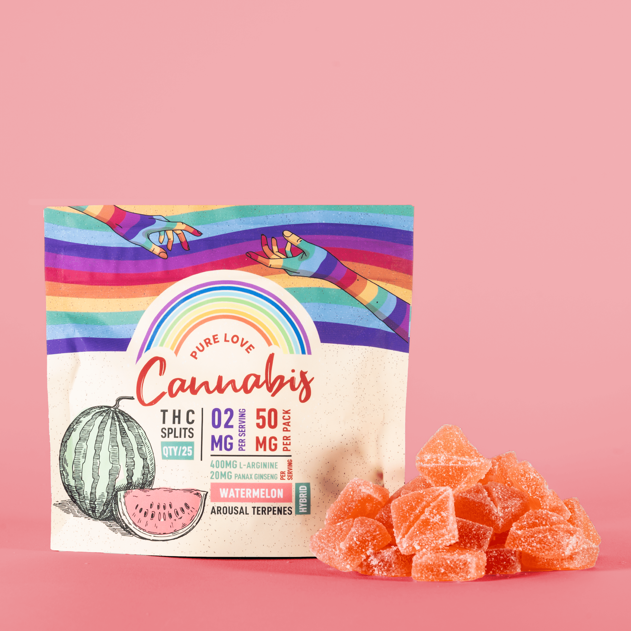 Sex Gummies with THC - Watermelon (25 Pack)
