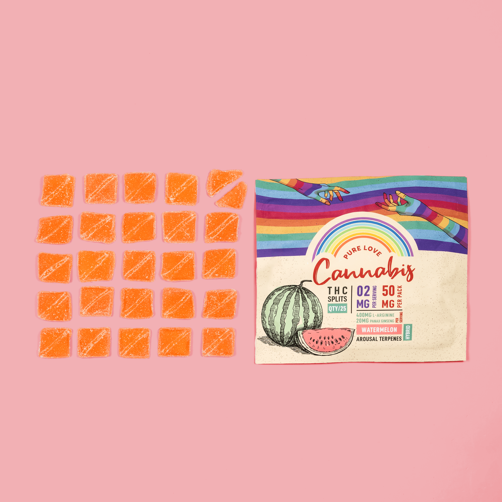 Sex Gummies with THC - Watermelon (25 Pack)