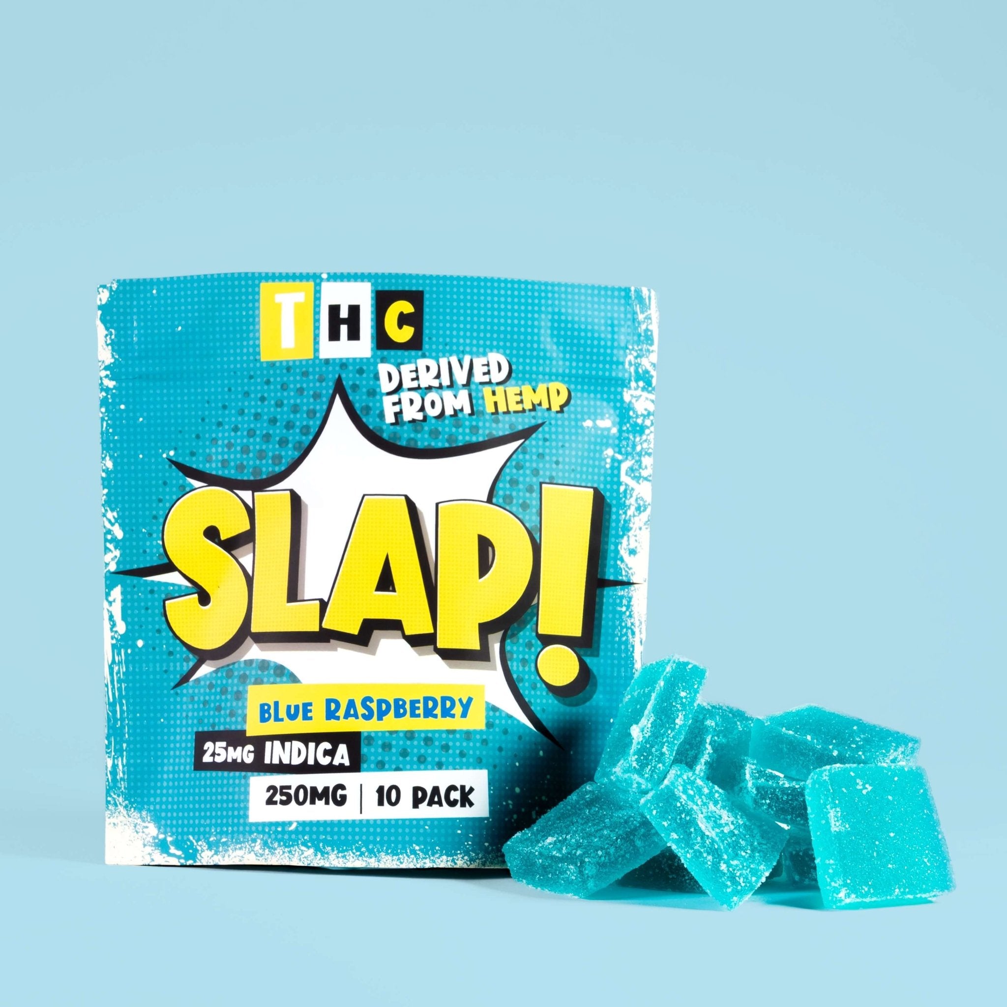 Slap! Blue Raspberry Indica THC Gummies | Nothing But Hemp