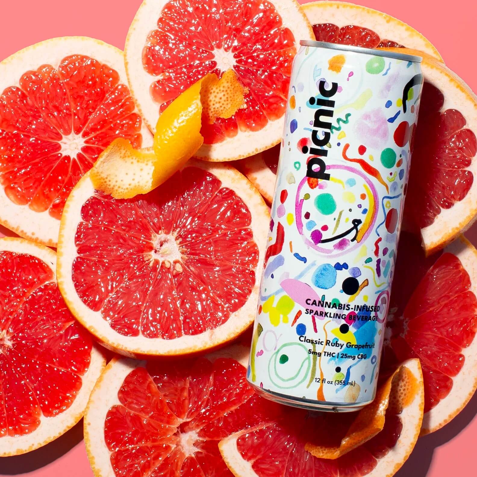 Sparkling THC & CBG Drink - Ruby Grapefruit