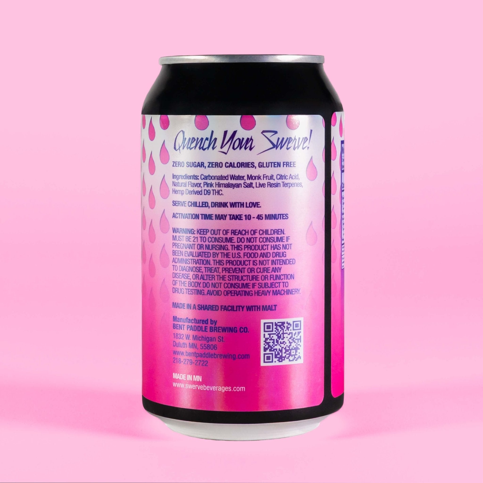 Swerve Pink Diamonds Seltzer – Live Resin Infused | 4-Pack