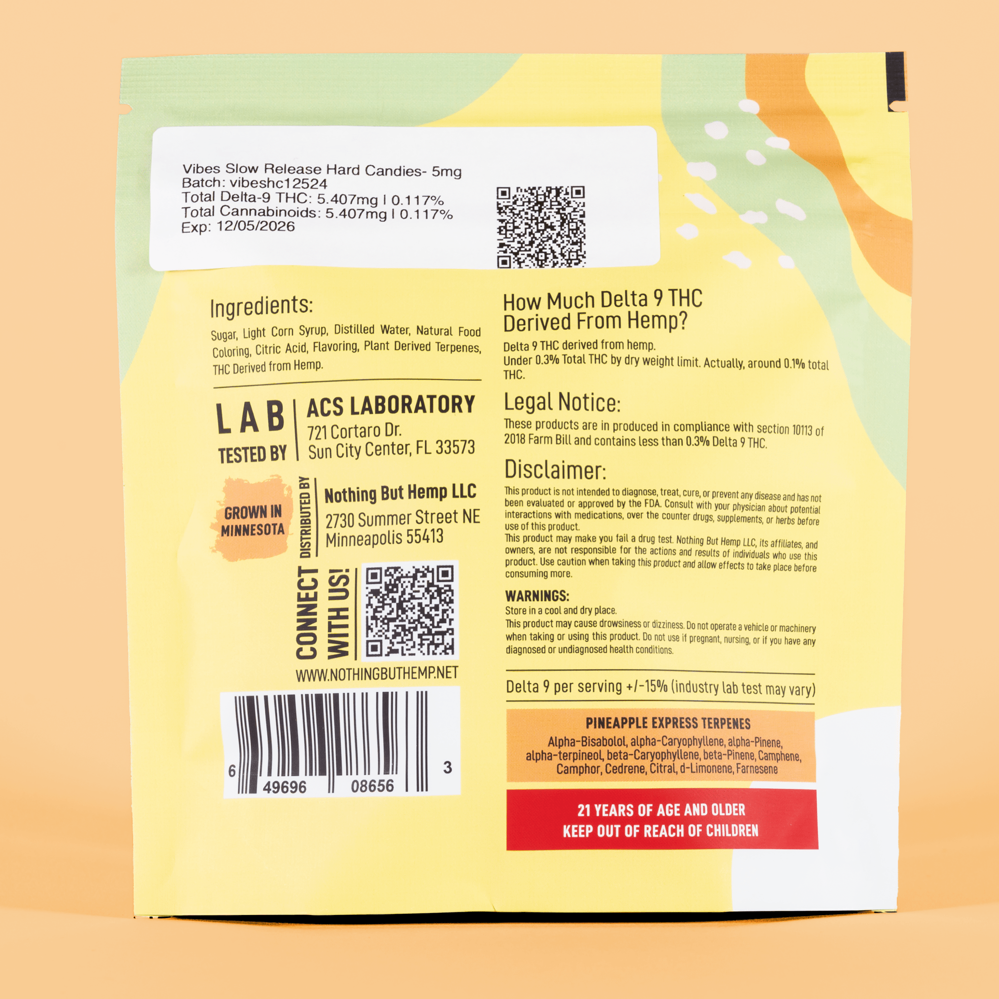 THC Hard Candy | Pineapple Express | 50mg | 10 Pack