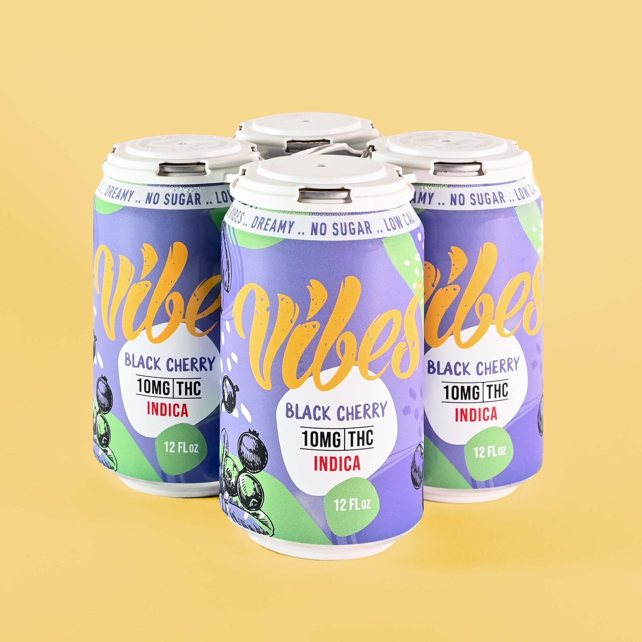 サワーページ Vibes™ Black Cherry Chill | THC Seltzer | 4 Pack | Nothing But Hemp