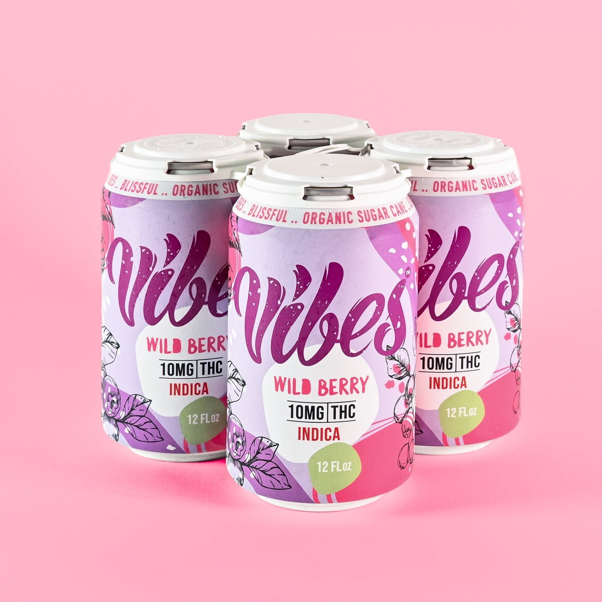 Vibes™ Wild Berry Mellow | THC + CBD Cooler | 4 Pack