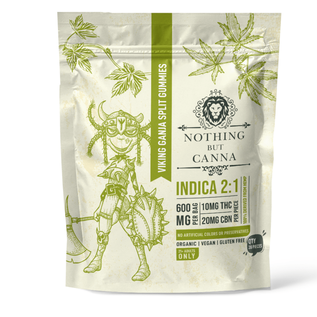 600 mg CBN & THC Gummies | Viking Ganja Indica | 20 Packs