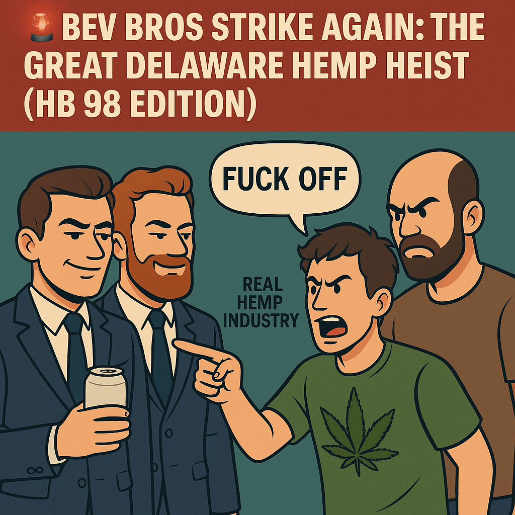 🚨 Bev Bros Strike Again: The Great Delaware Hemp Heist (HB 98 Edition) 🚨