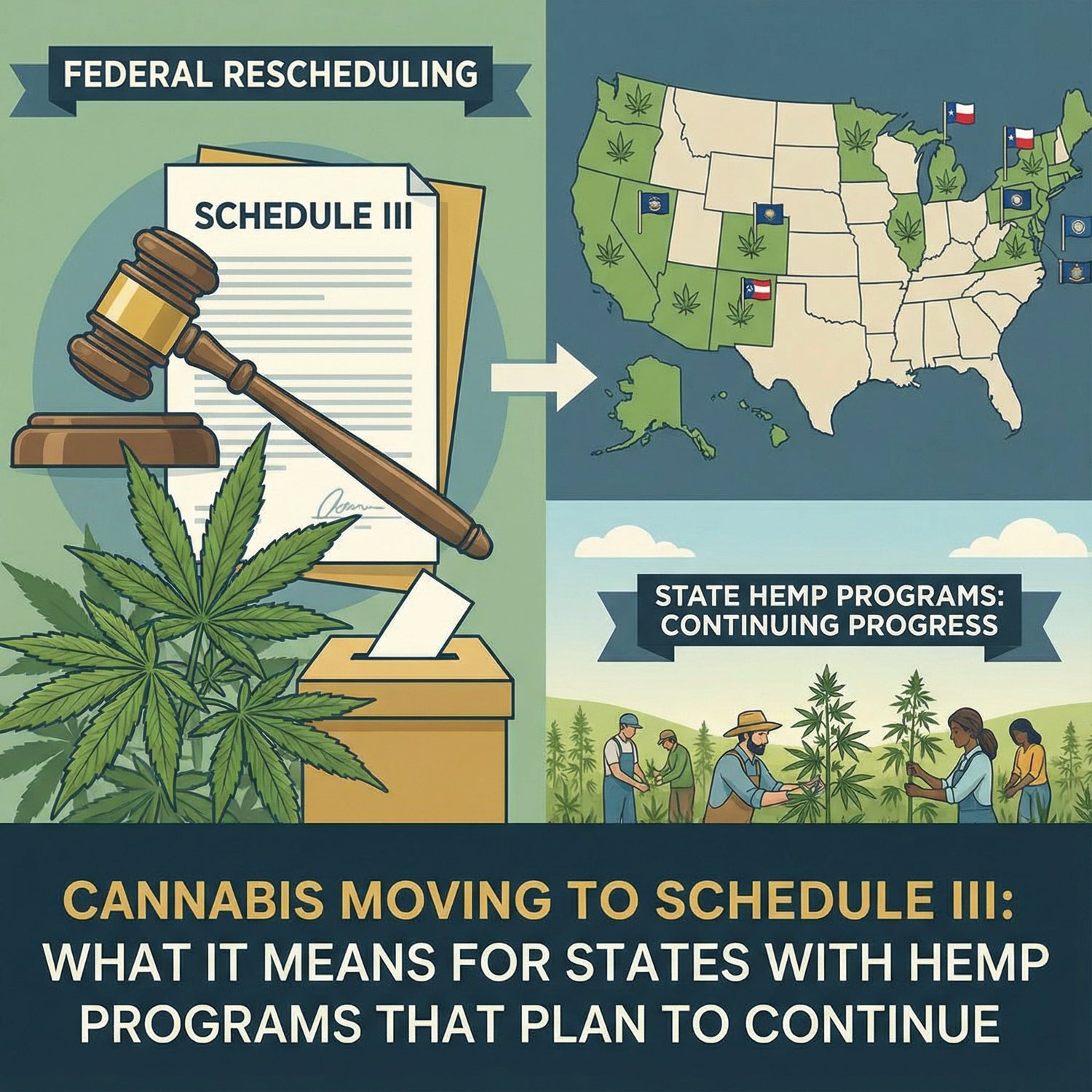 Cannabis Moving to Schedule III: What It Means for States That Plan to Continue Hemp Programs If a Federal Hemp Ban Goes Through