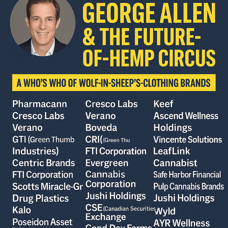 George Allen & the Future-Of-Hemp Circus: A Who’s Who of Wolf-in-Sheep’s-Clothing Brands