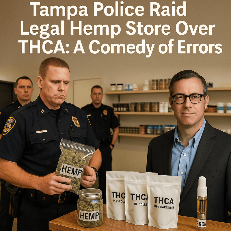 🚨 Tampa Police Raid a Hemp Store Over THCA—And Look Really Dumb Doing It