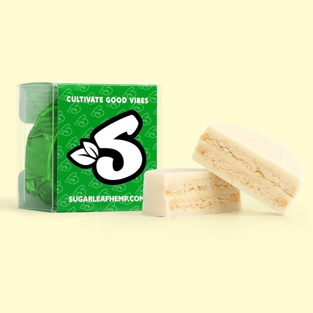 100 MG Delta-9 THC Chocolate Dipped Cookie | Lemon White Chocolate