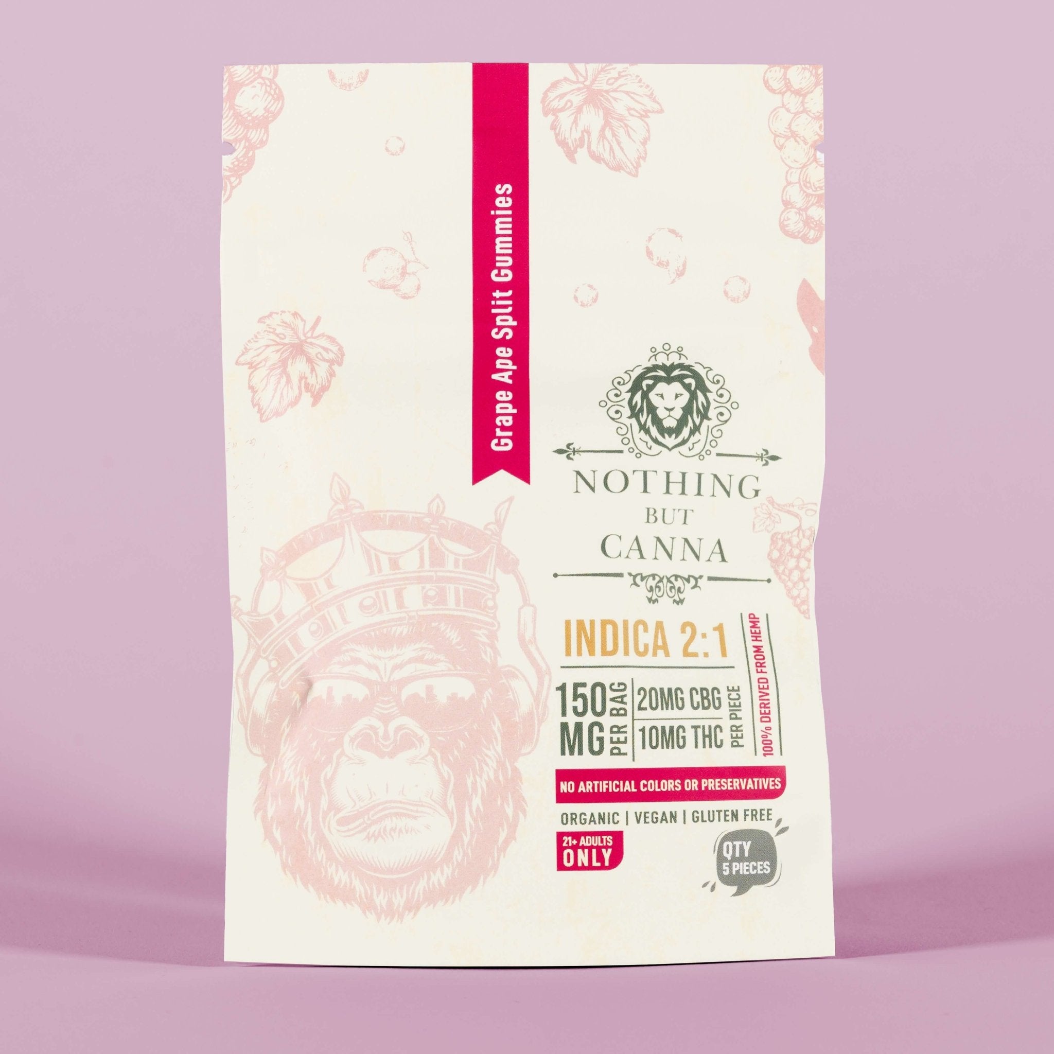 10mg Delta 9 THC+20mg CBG Gummies - Grape Ape - Indica- 2:1