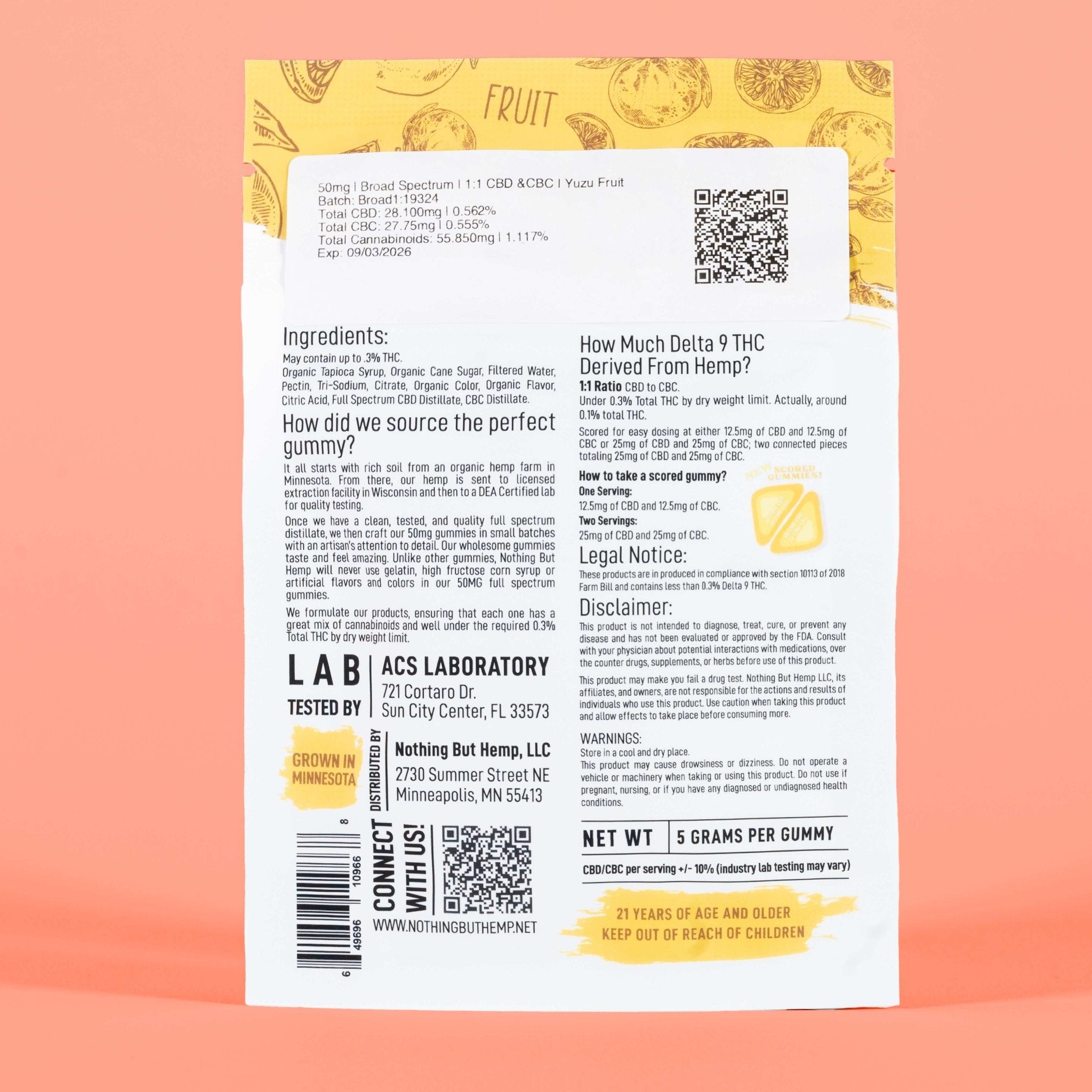 1:1 CBD & CBC | Broad Spectrum Split Gummies | New Formula