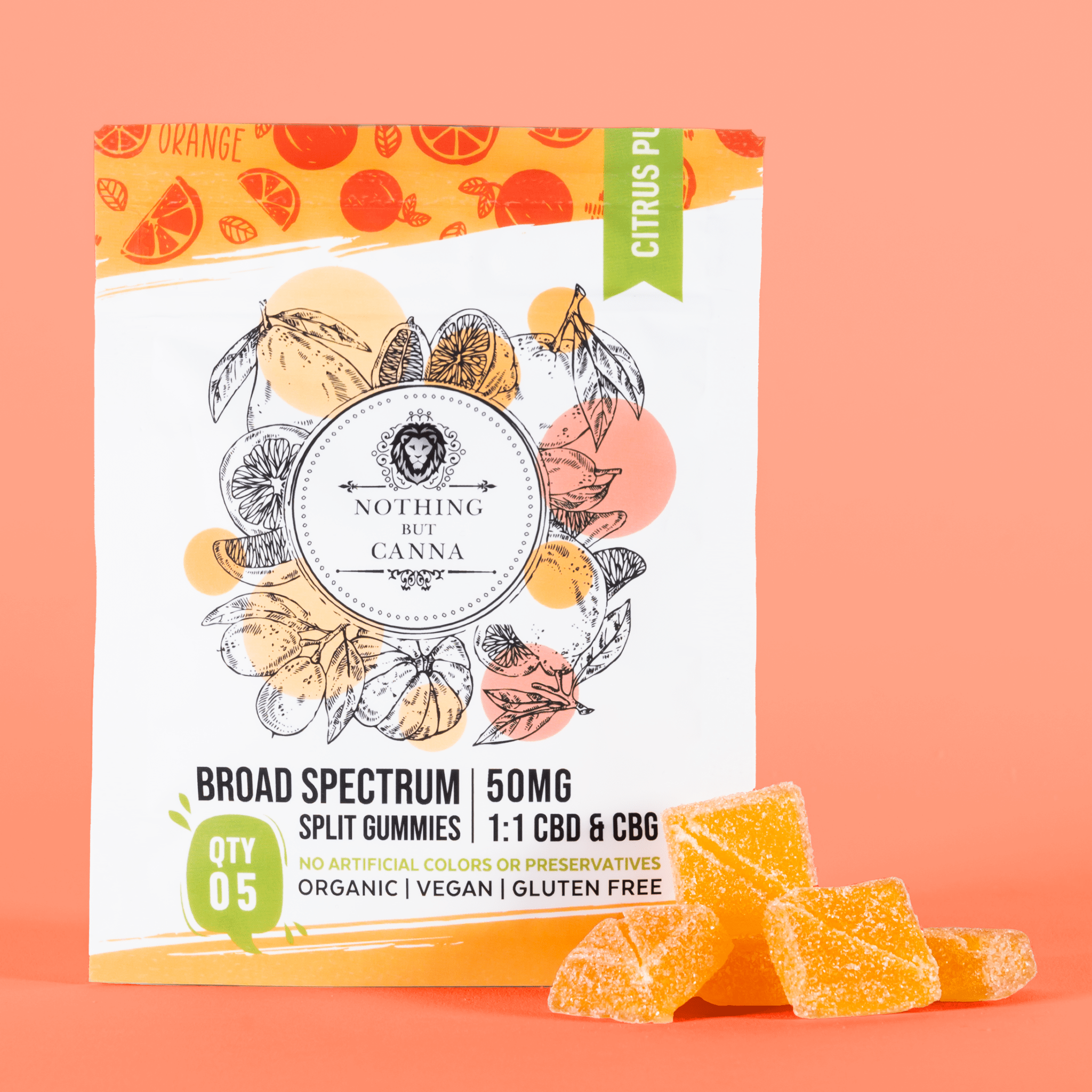1:1 CBG & CBD | New Formula | Broad Spectrum Split Gummies