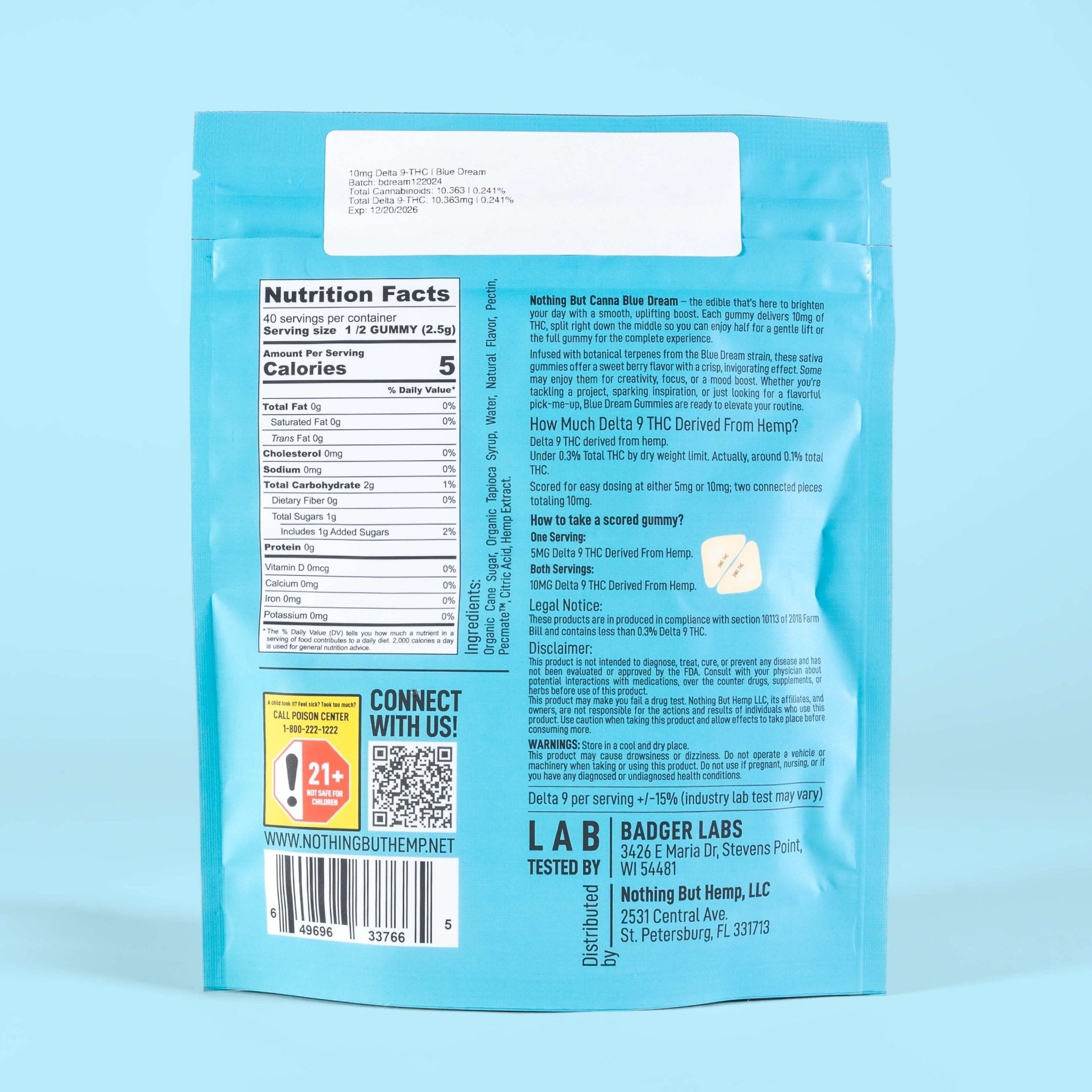 200mg THC Gummies | Blue Dream Sativa | 20 Pack