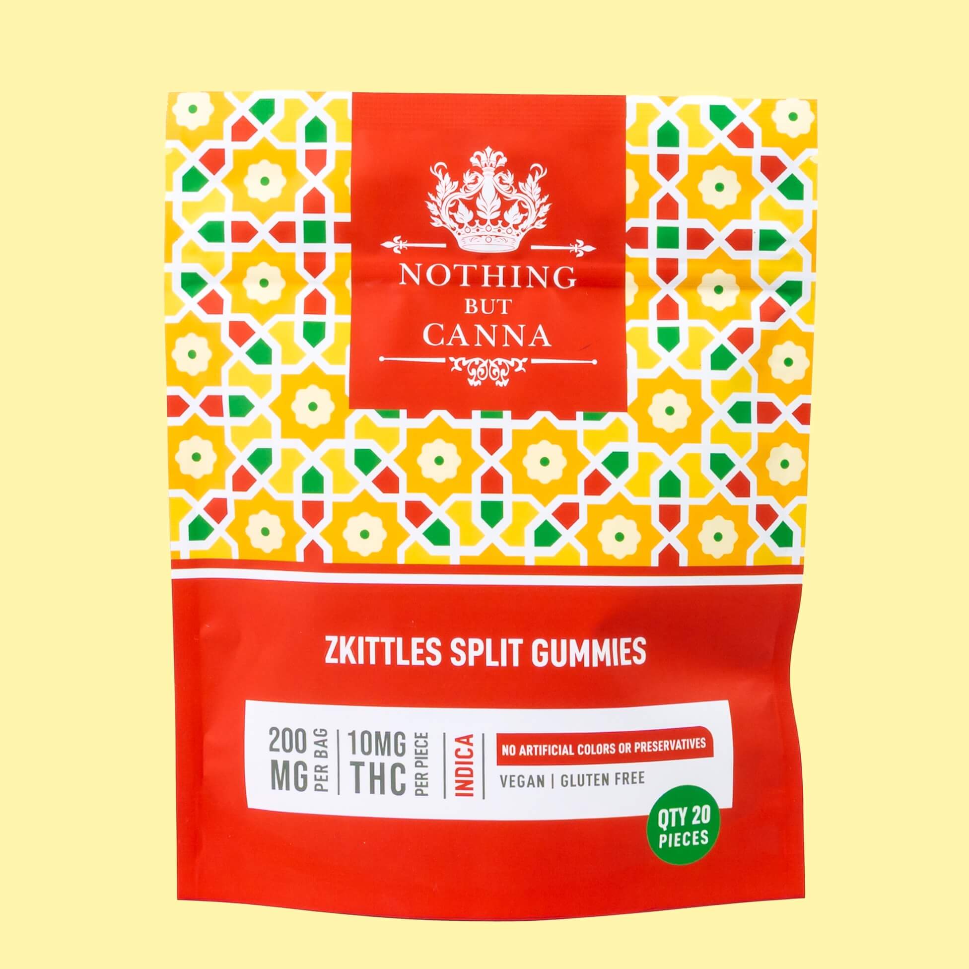 200mg THC Gummies | Indica Zkittles | 20 Pack