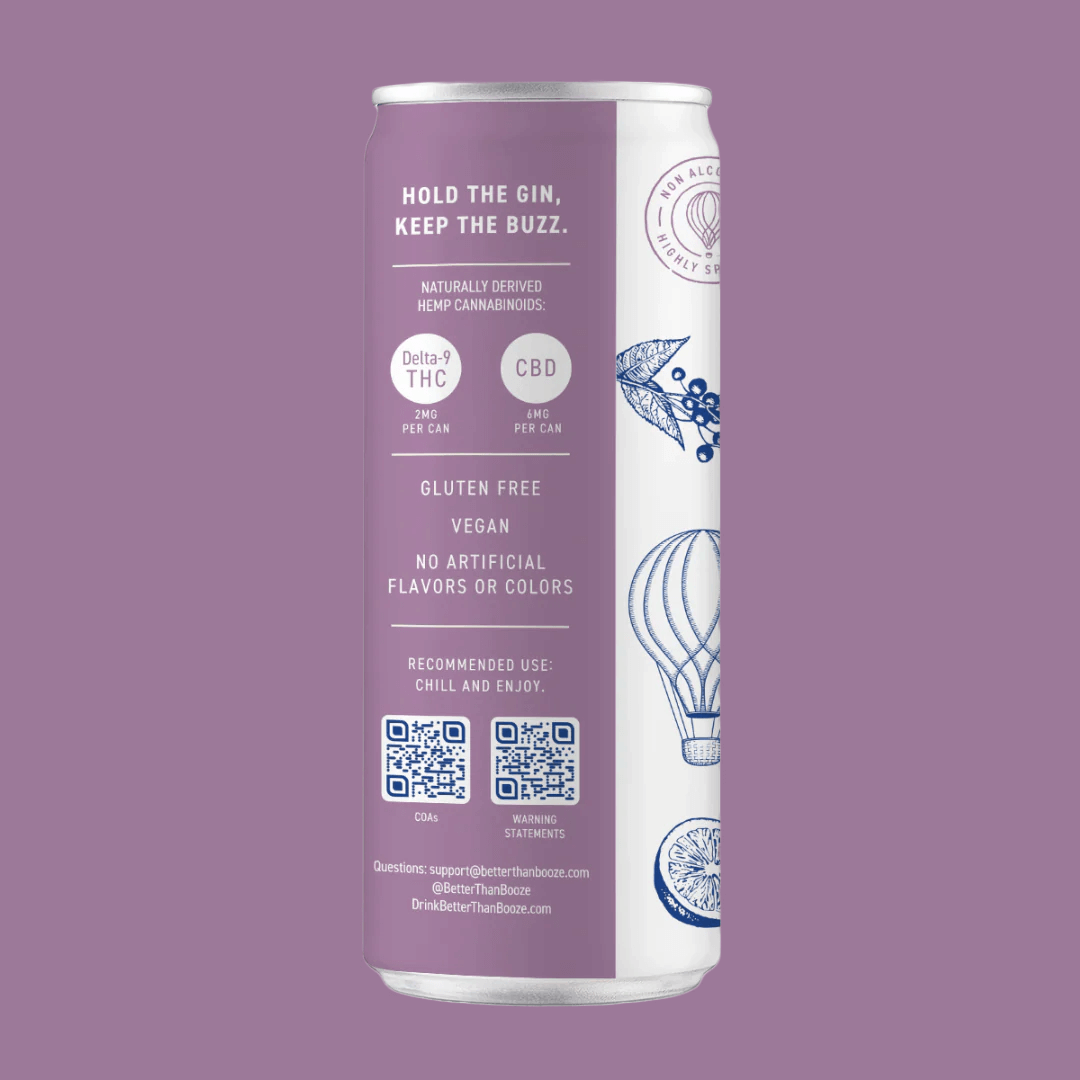 2MG THC + 6MG CBD Elderberry Gin & Tonic