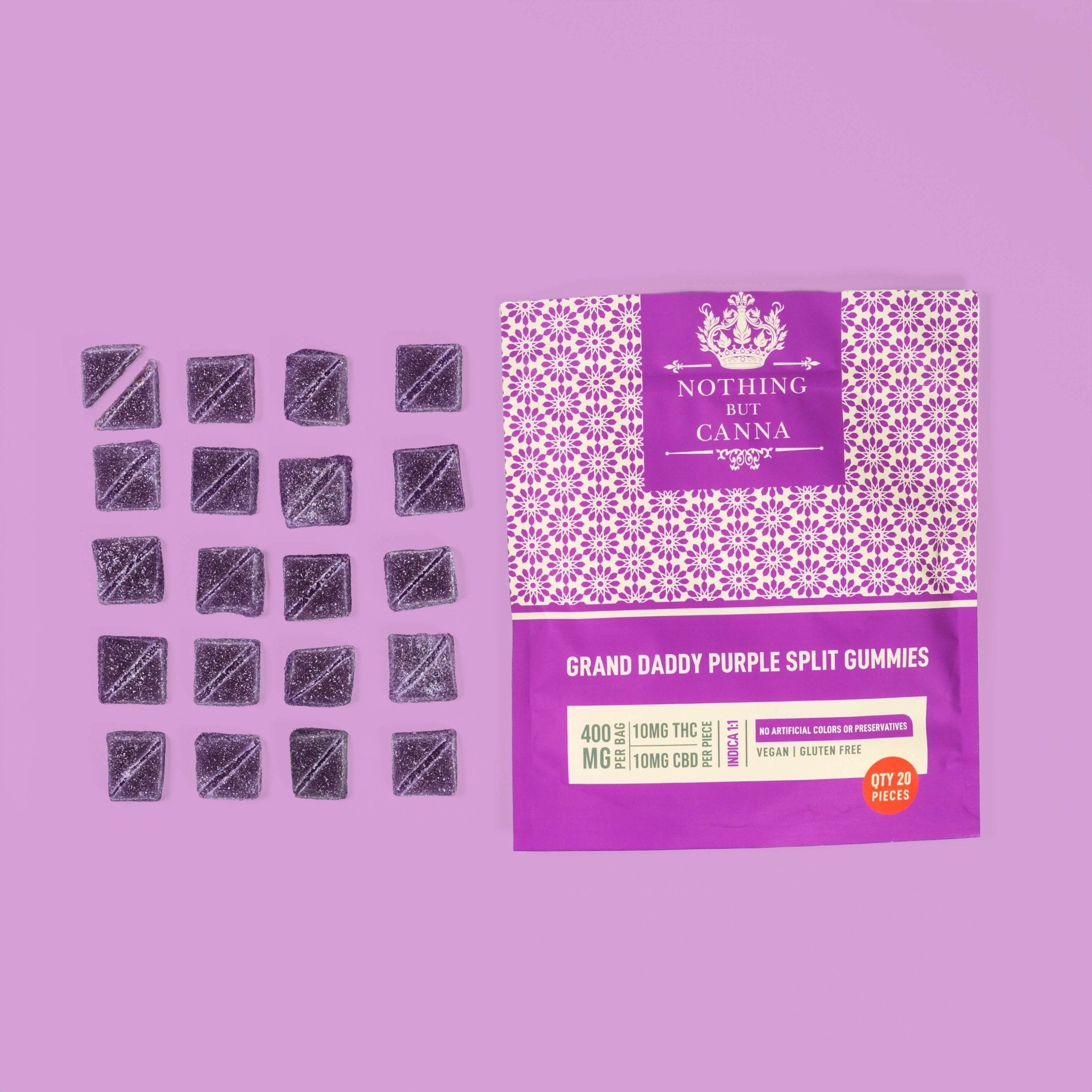 400mg THC & CBD Gummies - Grand Daddy Purples