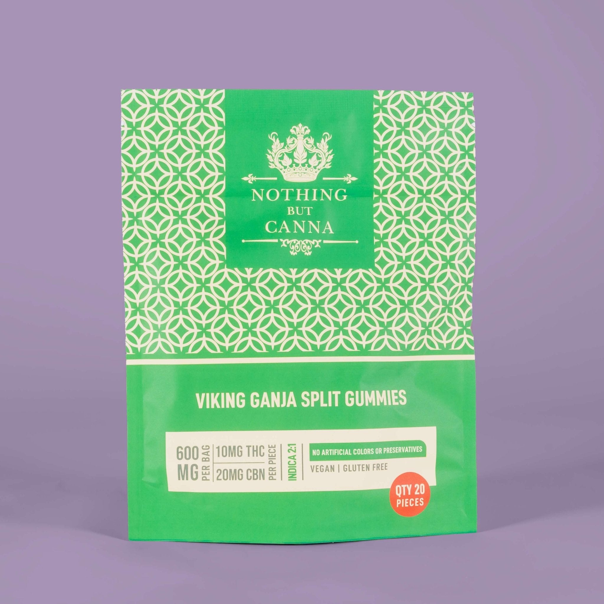 600 mg CBN & THC Gummies | Viking Ganja Indica | 20 Packs