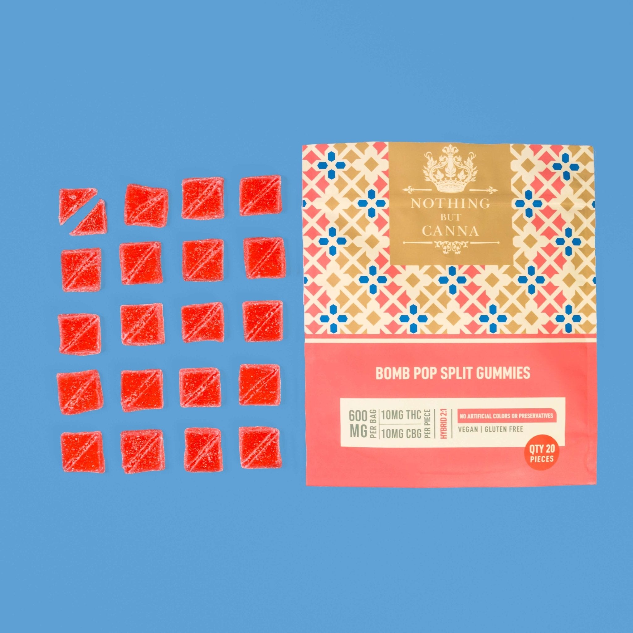 600mg CBG+THC Gummies | Hybrid Bomb Pop | 20 Packs