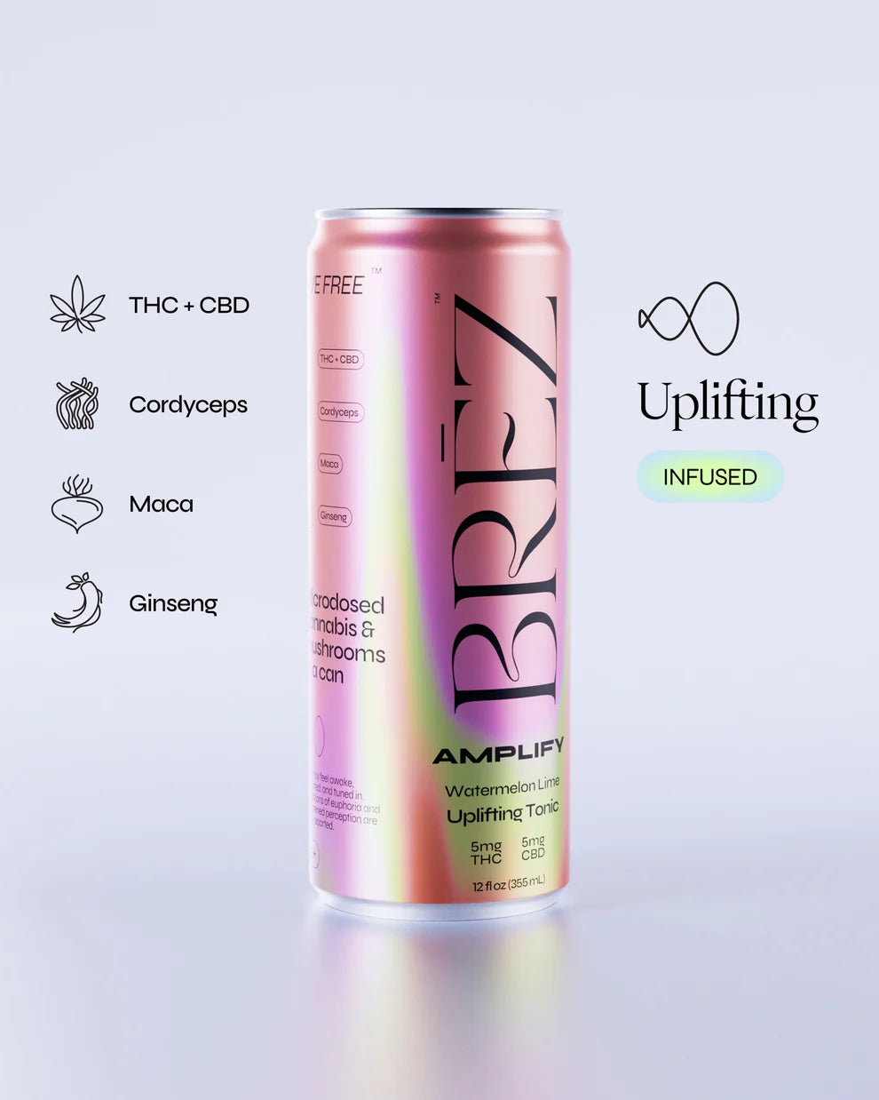 BRĒZ Amplify – THC, CBD & Caffeine Drink for Mood & Energy | 4 Pack