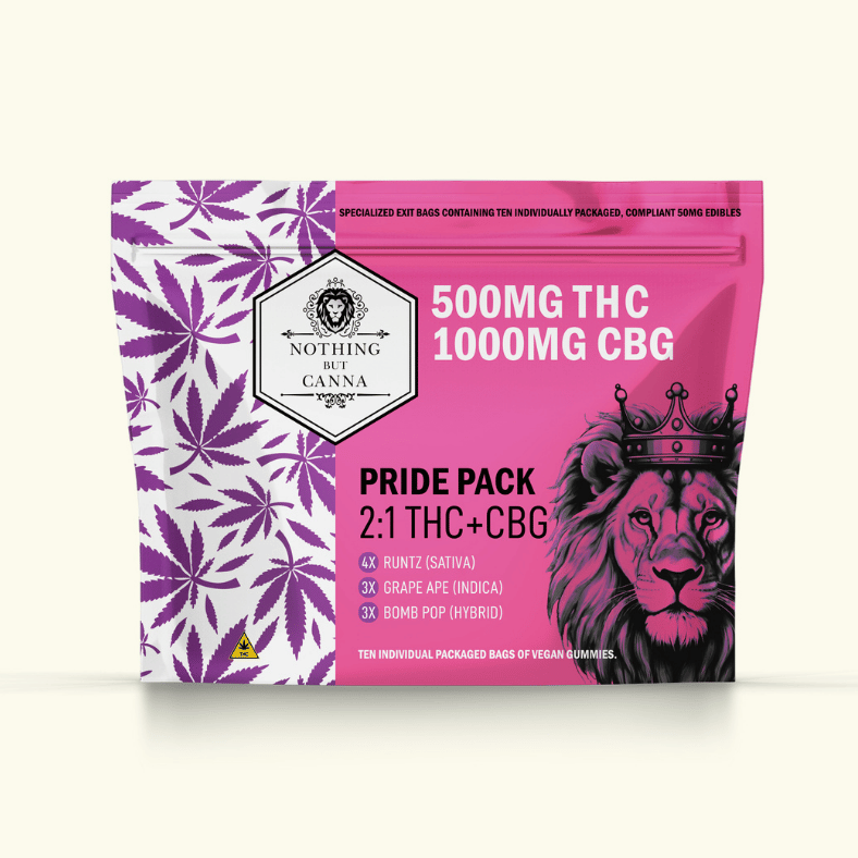 THC + CBG Gummies Pride Pack – 500mg THC + 1000mg CBG | 10 Gummy Bags