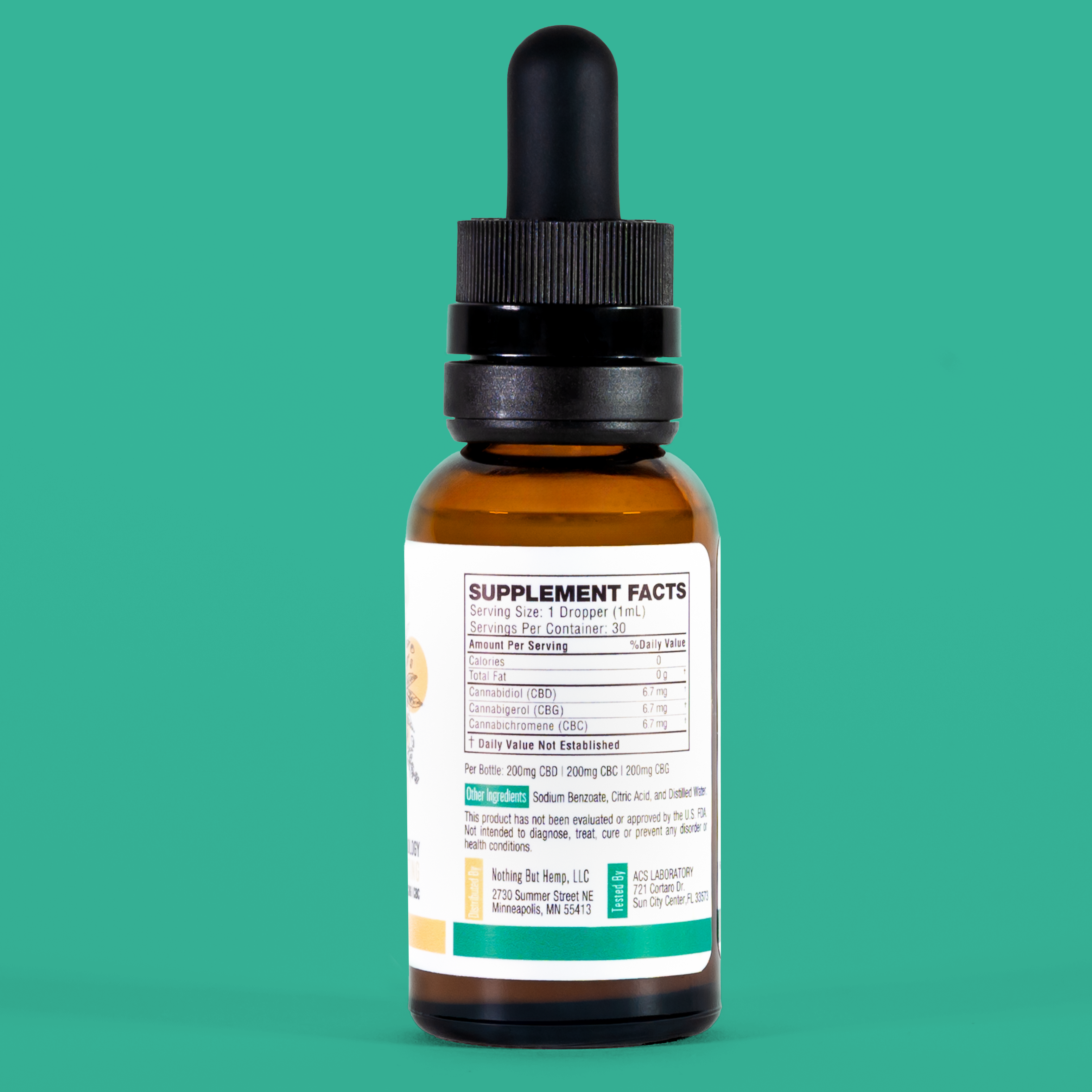 Broad Spectrum CBD Tincture 600mg | Beverage Enhancer