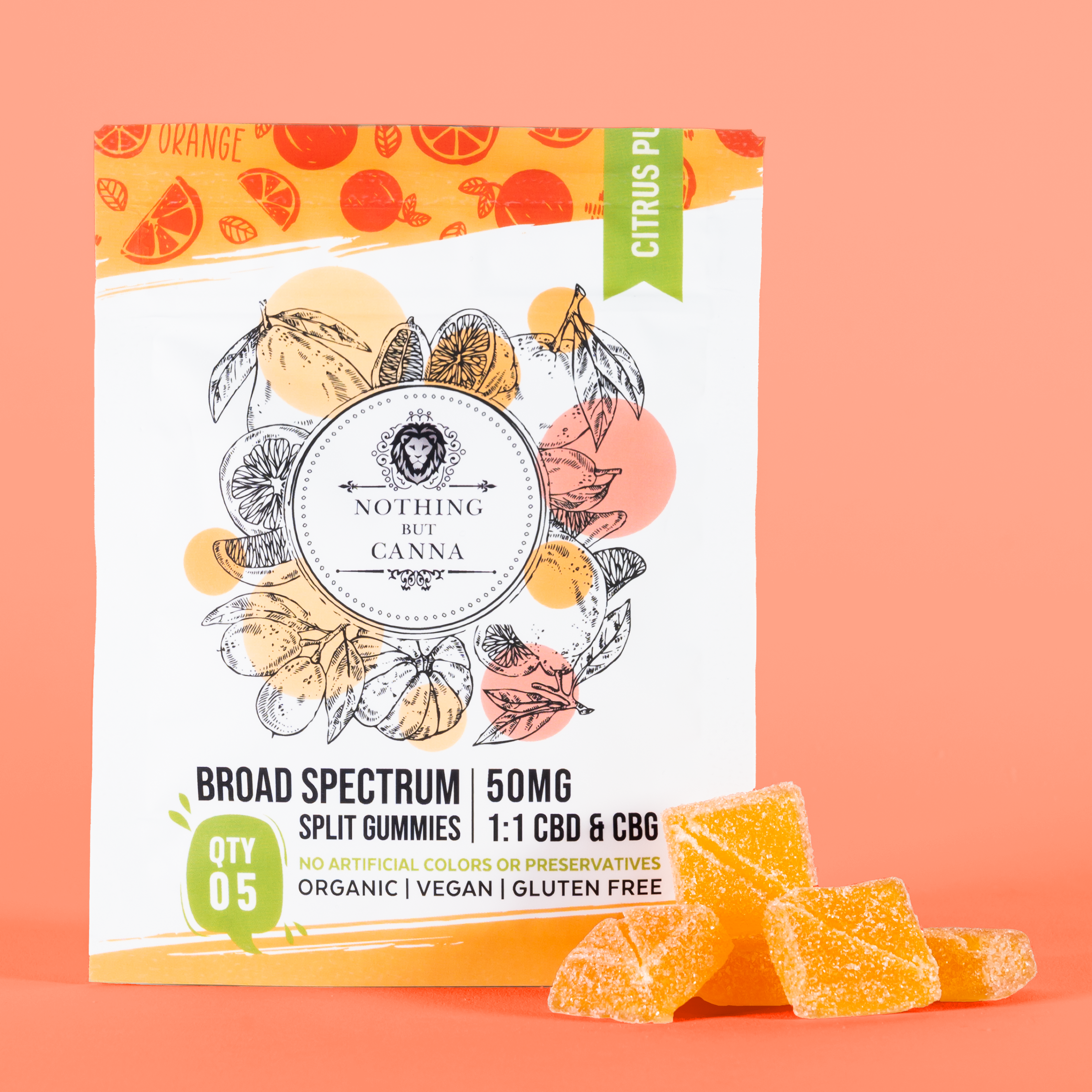 1:1 CBG & CBD | New Formula | Broad Spectrum Split Gummies