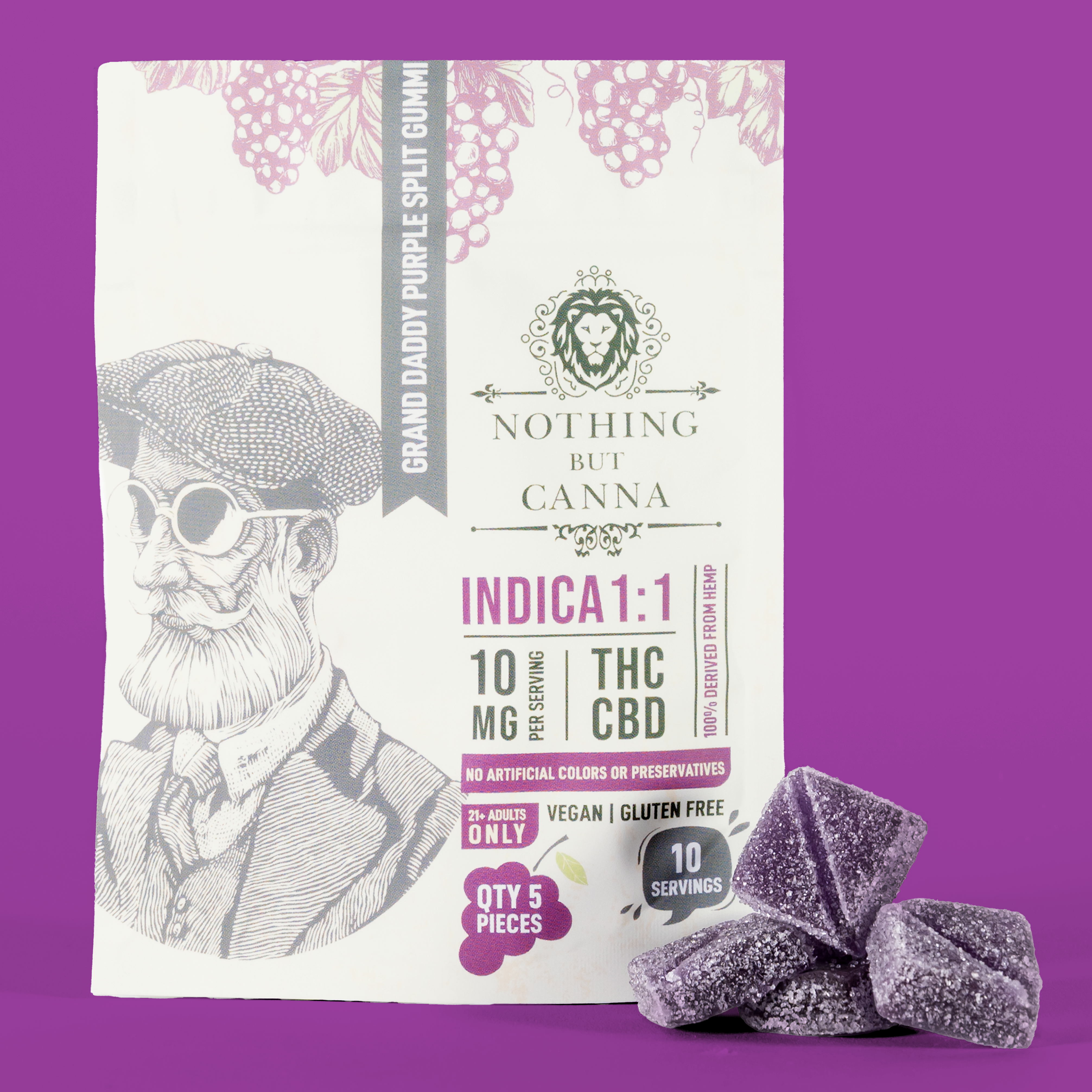 CBD+THC Gummies - Indica - Grand Daddy Purple