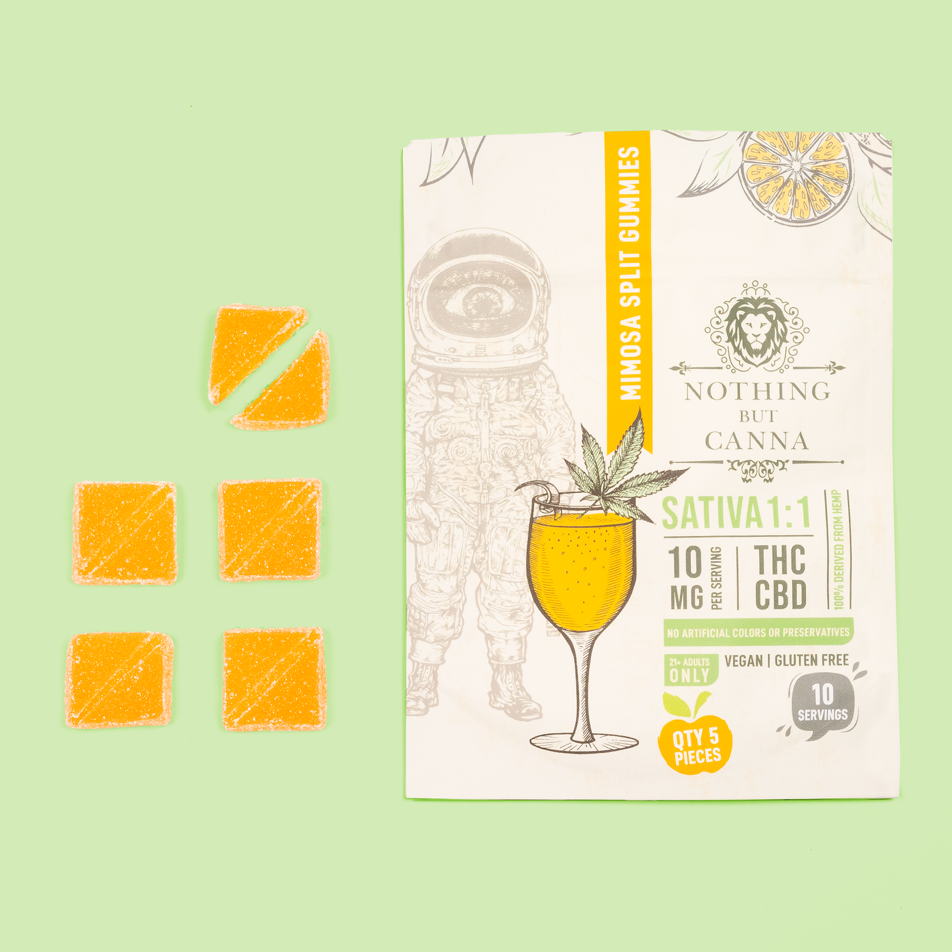 CBD+THC Gummies - Sativa - Mimosa Strain