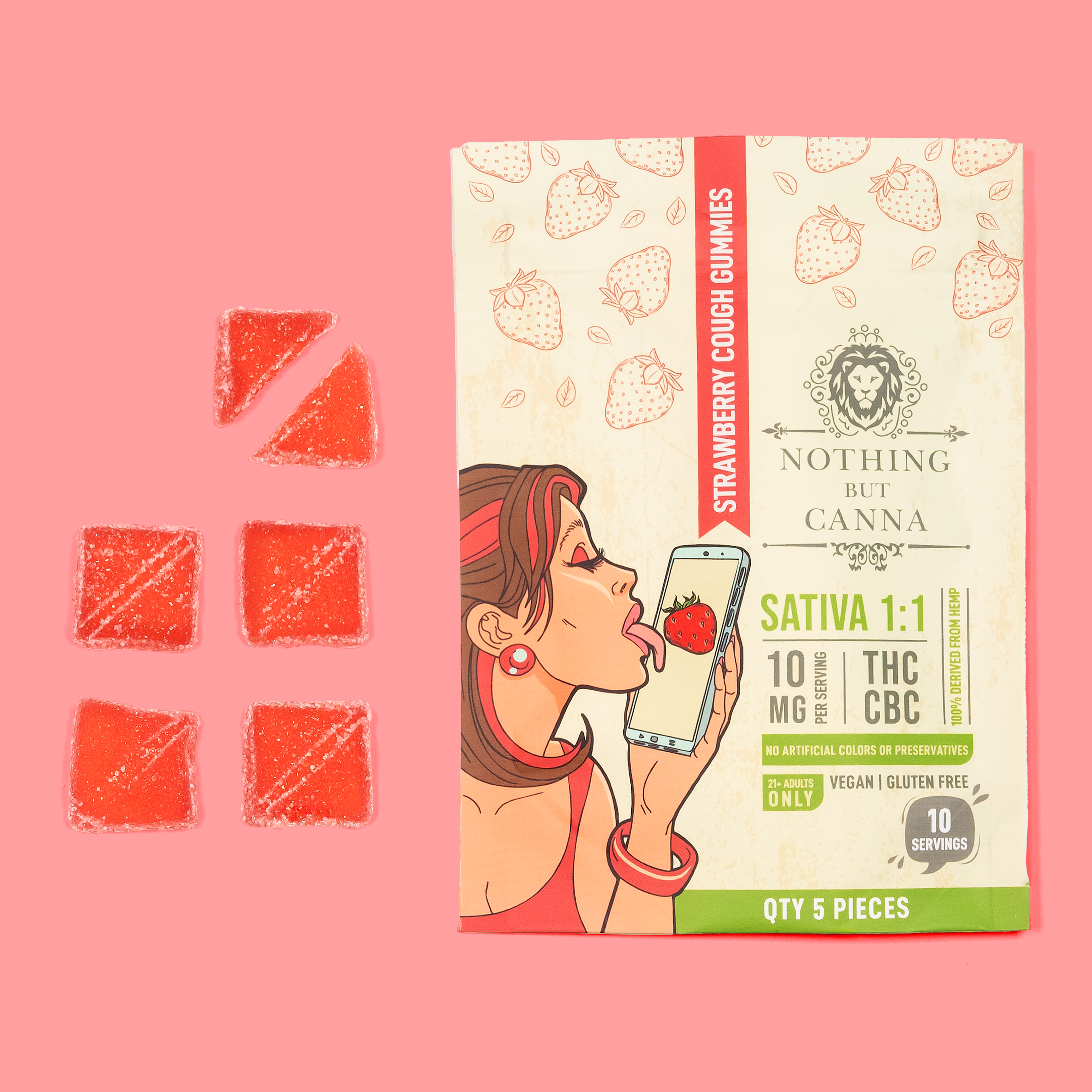 THC+CBC Gummies Strawberry Cough