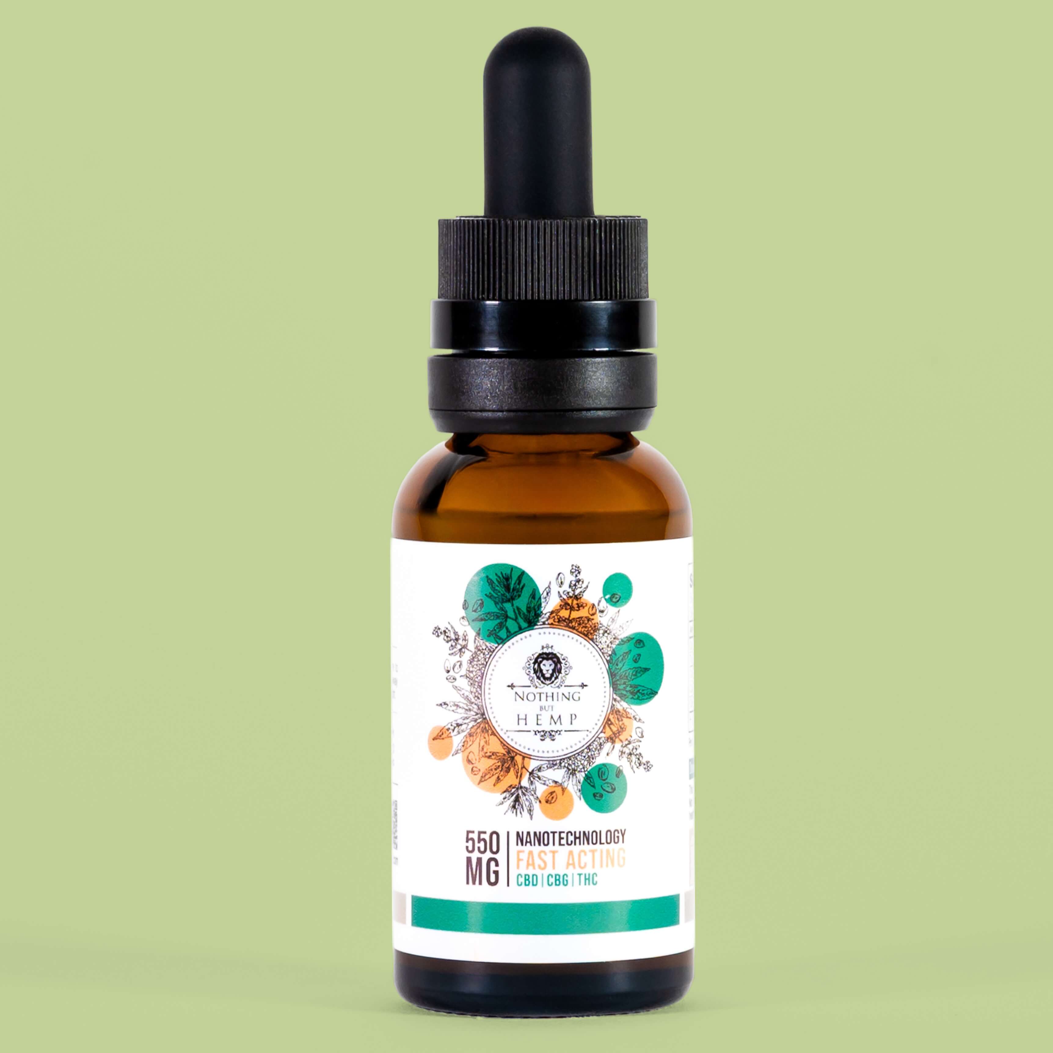 550mg THC + CBD + CBG Tincture | Beverage Enhancer
