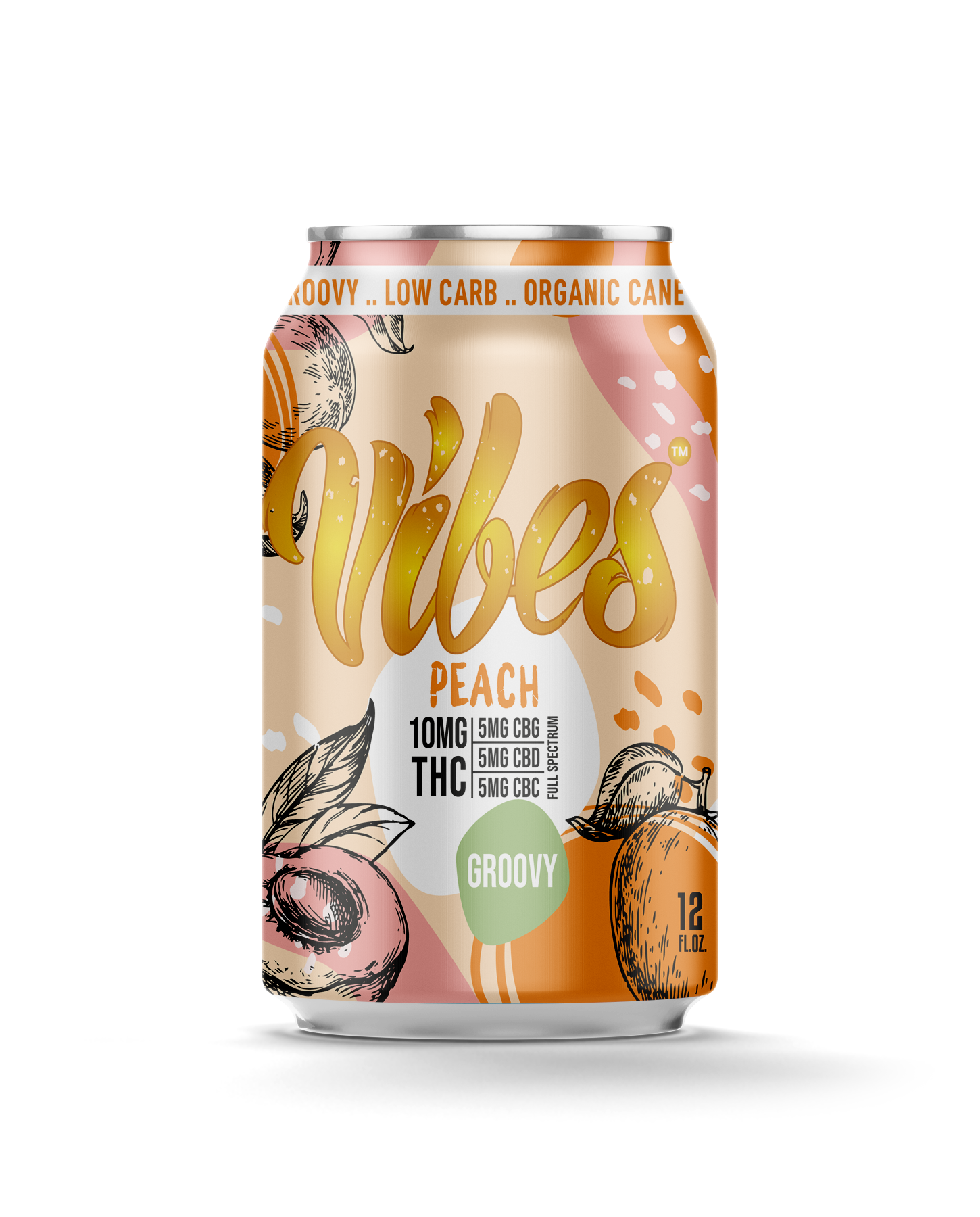 Vibes™ Groovy Peach | Full Spectrum THC Cooler| 4 Pack
